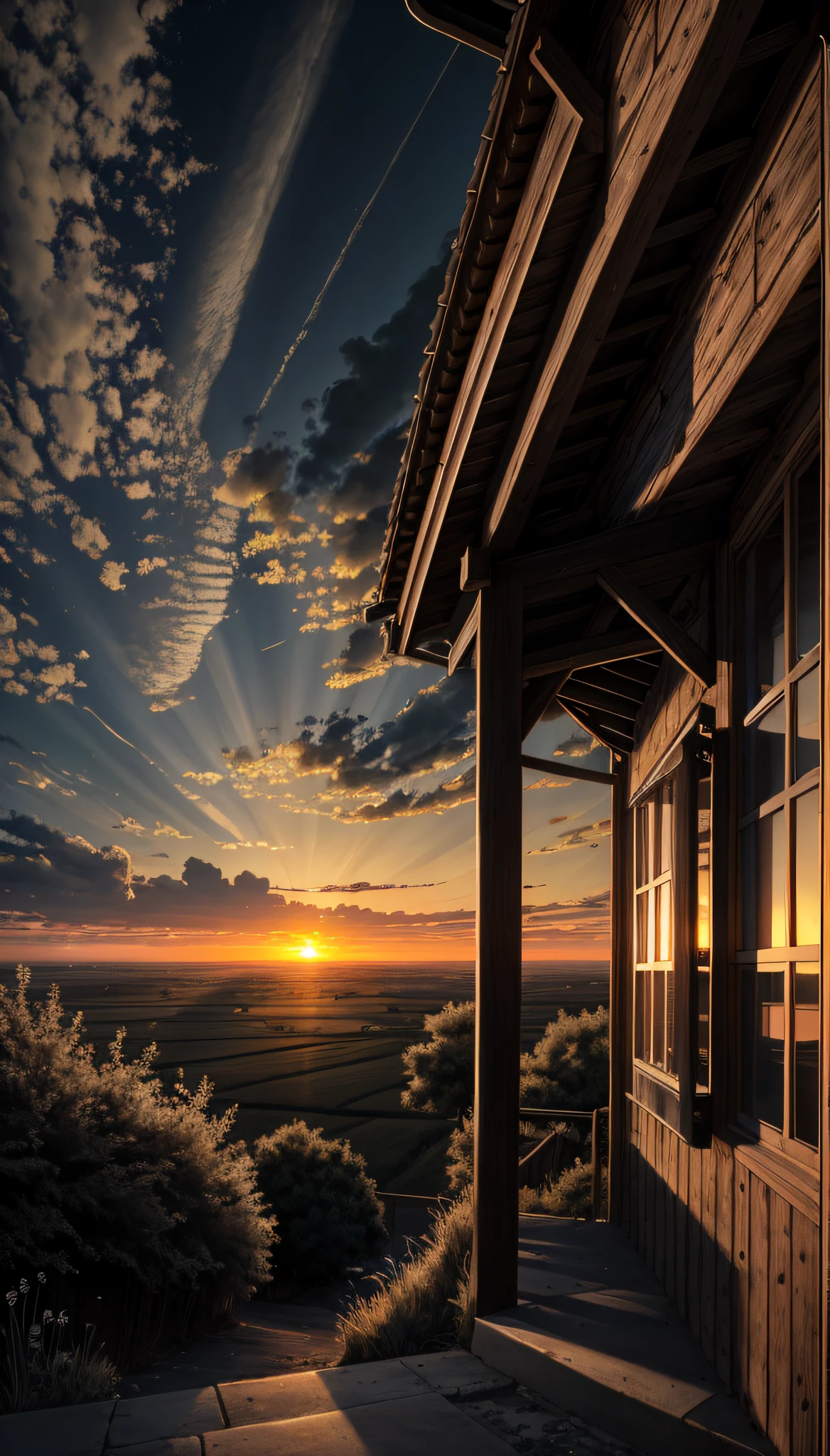 highres, imagination, (realistic), clear skies, composition, sunset, (hdr:1.5), outdoors, intricate details,