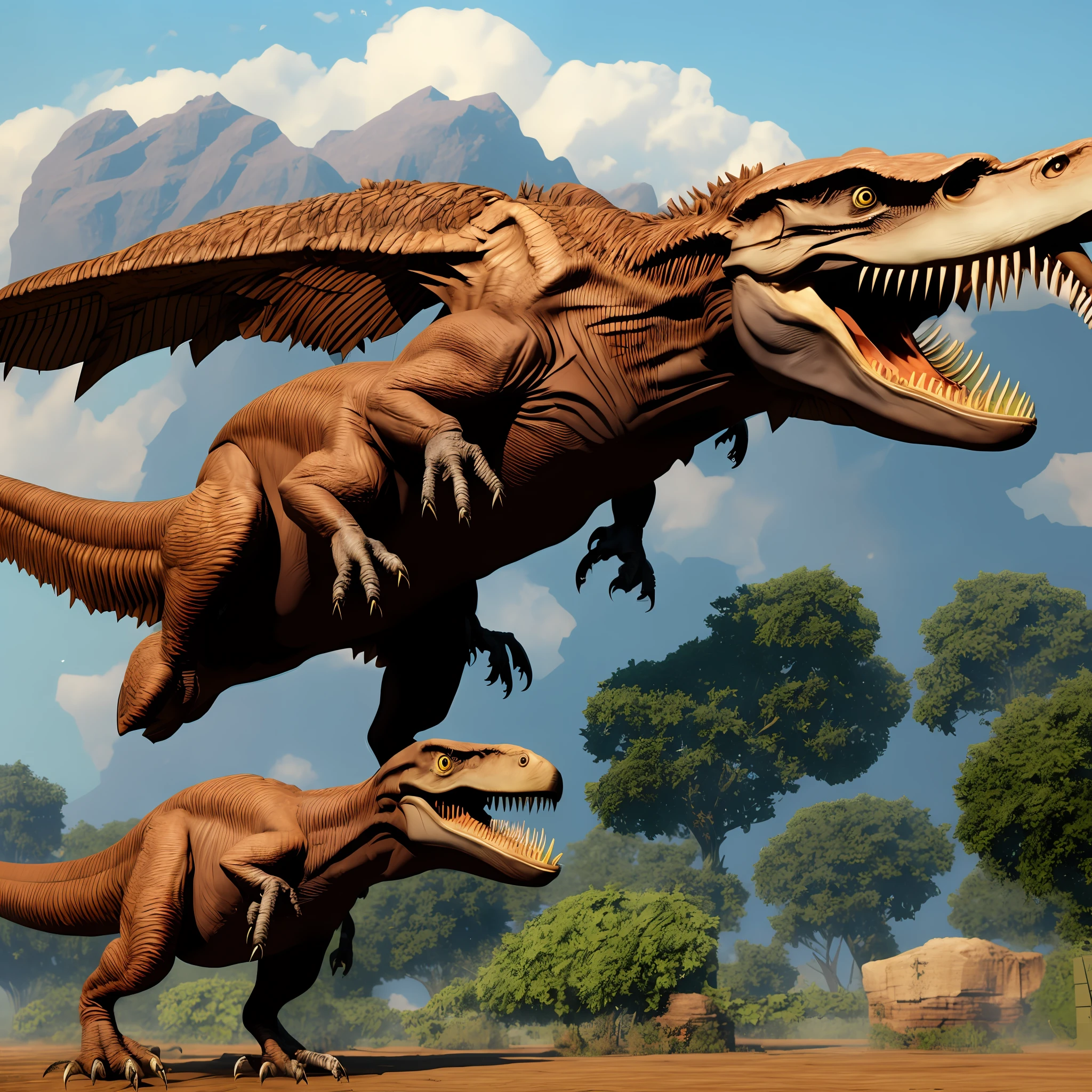 Winged Tyrannosaurus rex