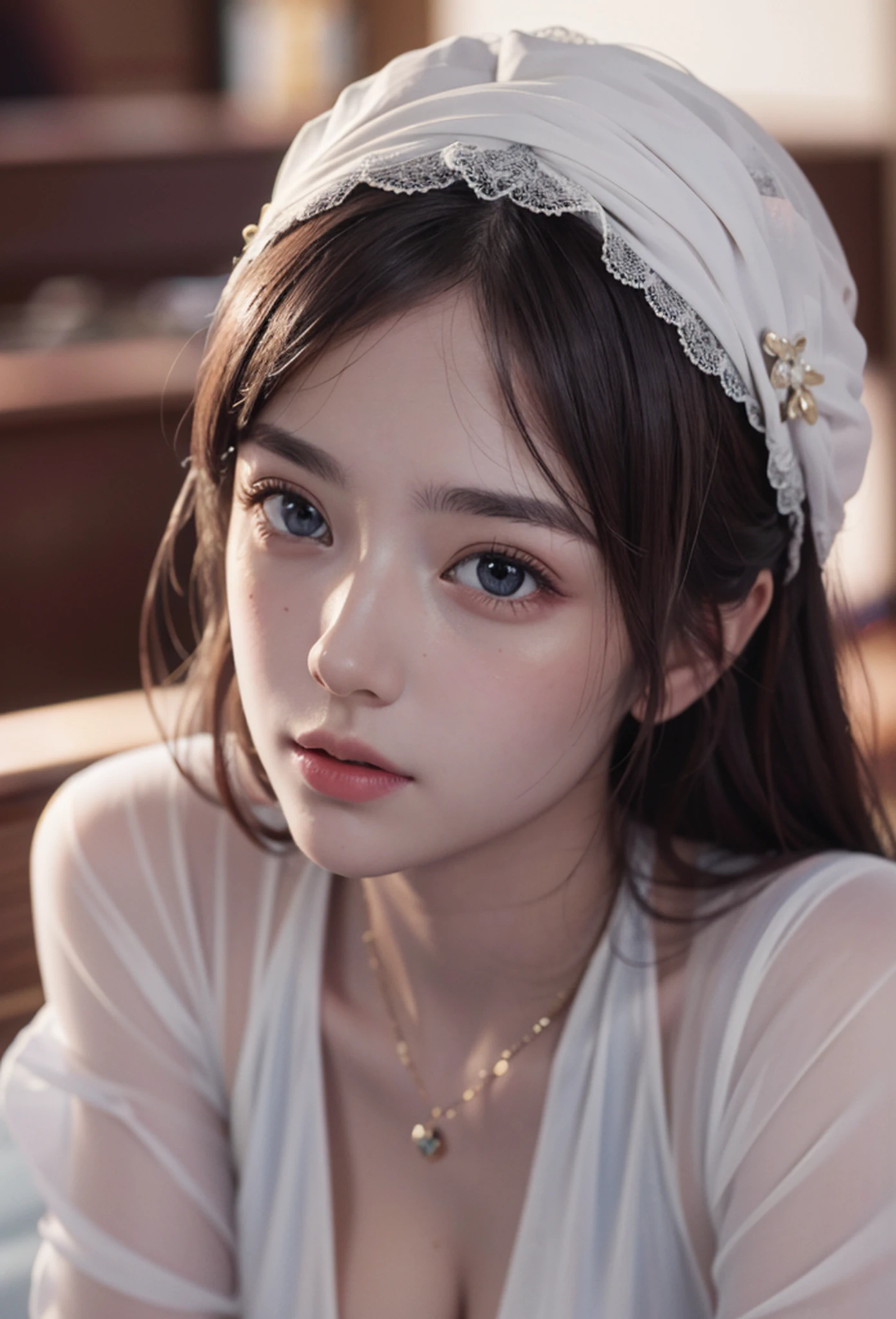 Best Quality, Masterpiece, Ultra High Resolution, (Realistic: 1.4), Original Photo, Side Light, Fine Beautiful Eyes: 1.2, Masterpiece* Portrait, Realism, 1 Girl, Ultra Detailed