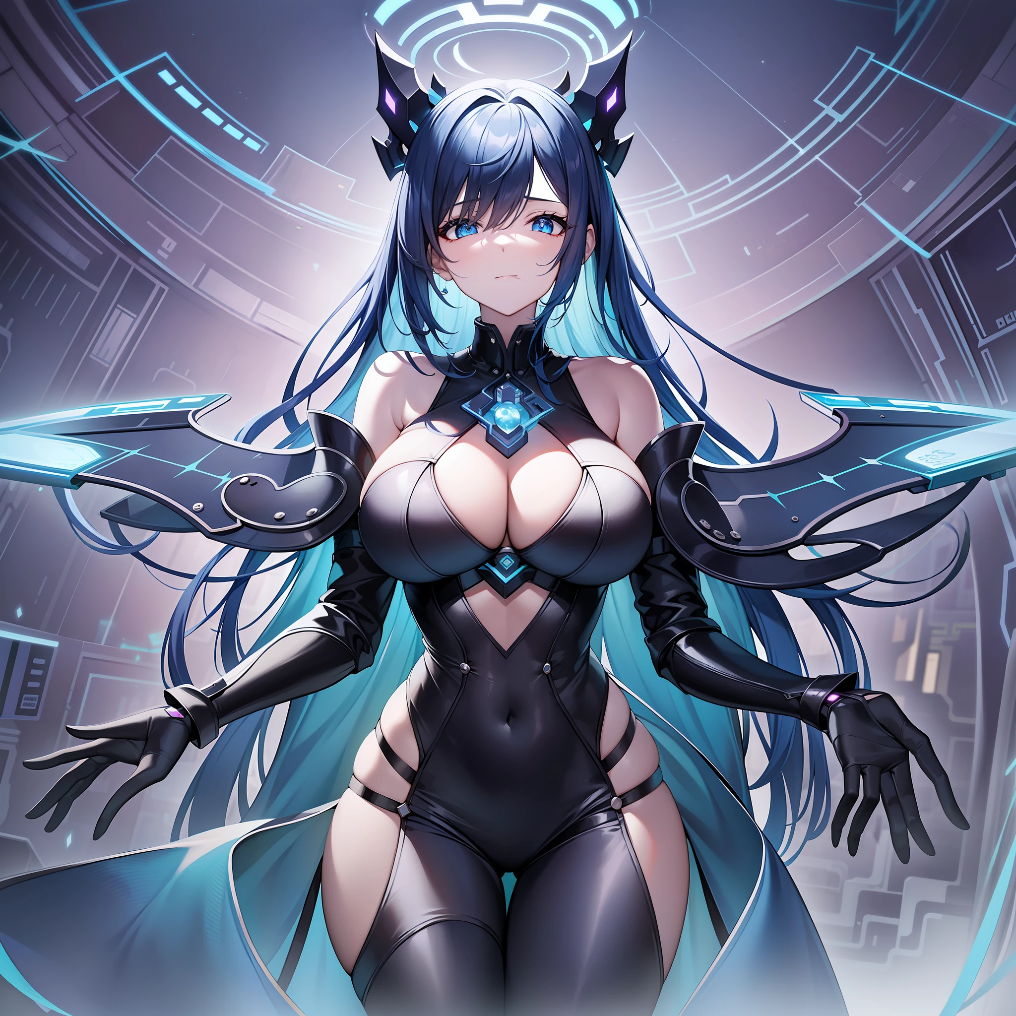 A blue-haired demon appears in front of you, holding a technology product that looks very mysterious. Her hair was dyed blue and exuded an air of seduction. She is tall and tall, wearing a close-fitting black dress, showing her perfect body curves.
Her eyes are as bright as sapphires, full of wisdom and mystery. The technology products in her hands shimmer blue, reminiscent of the technological wonders of the future world. Her voice is soft and magnetic, with a mysterious and noble aura.
Her breath exudes a sense of majesty and mystery, as if she possesses extraordinary strength and wisdom. She exudes a futuristic technological atmosphere that makes people feel surprised and curious. The technology in her hands seems to have unknown functions, which makes people want to explore.
Her presence makes people feel a sense of futurism and technology, as if they have entered the future technology world. Her sense of mystery and seduction fills the entire space, making people want to know her inner secrets. Her presence feels mysterious and exciting, as if exploring the unknown world of technology is not far away.