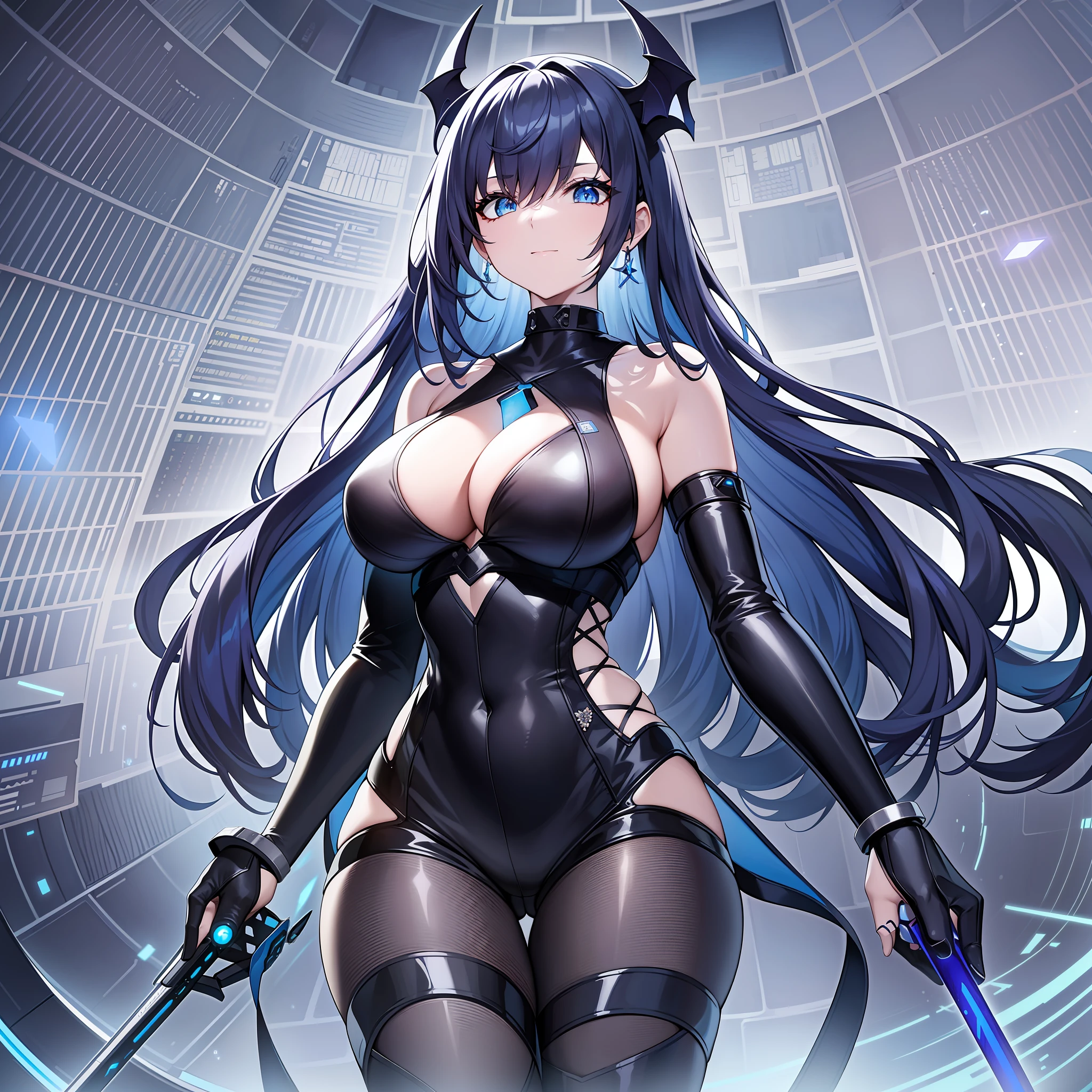 A blue-haired demon appears in front of you, holding a technology product that looks very mysterious. Her hair was dyed blue and exuded an air of seduction. She is tall and tall, wearing a close-fitting black dress, showing her perfect body curves.
Her eyes are as bright as sapphires, full of wisdom and mystery. The technology products in her hands shimmer blue, reminiscent of the technological wonders of the future world. Her voice is soft and magnetic, with a mysterious and noble aura.
Her breath exudes a sense of majesty and mystery, as if she possesses extraordinary strength and wisdom. She exudes a futuristic technological atmosphere that makes people feel surprised and curious. The technology in her hands seems to have unknown functions, which makes people want to explore.
Her presence makes people feel a sense of futurism and technology, as if they have entered the future technology world. Her sense of mystery and seduction fills the entire space, making people want to know her inner secrets. Her presence feels mysterious and exciting, as if exploring the unknown world of technology is not far away.