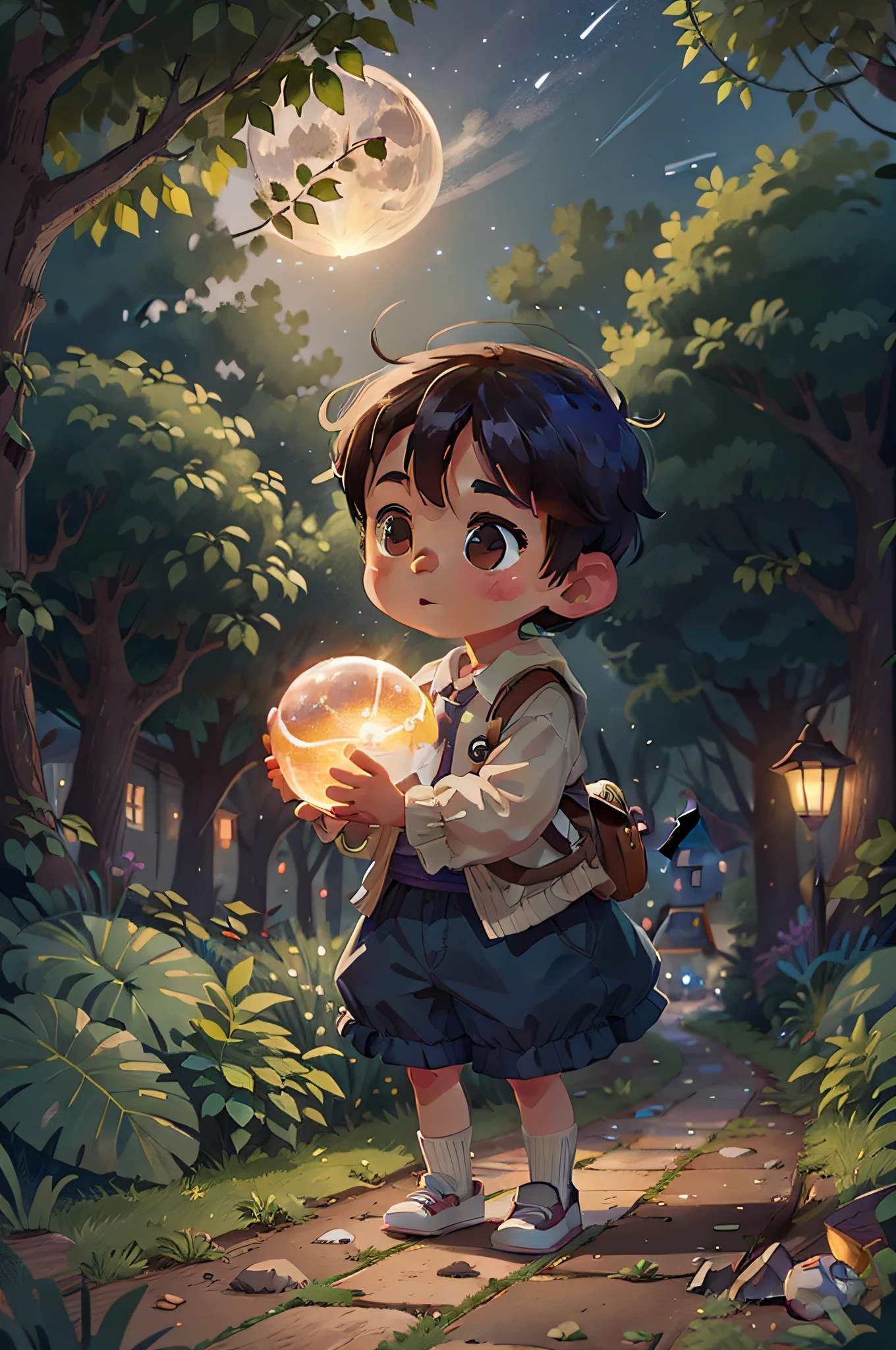 bright sphere, bright light, halo of light