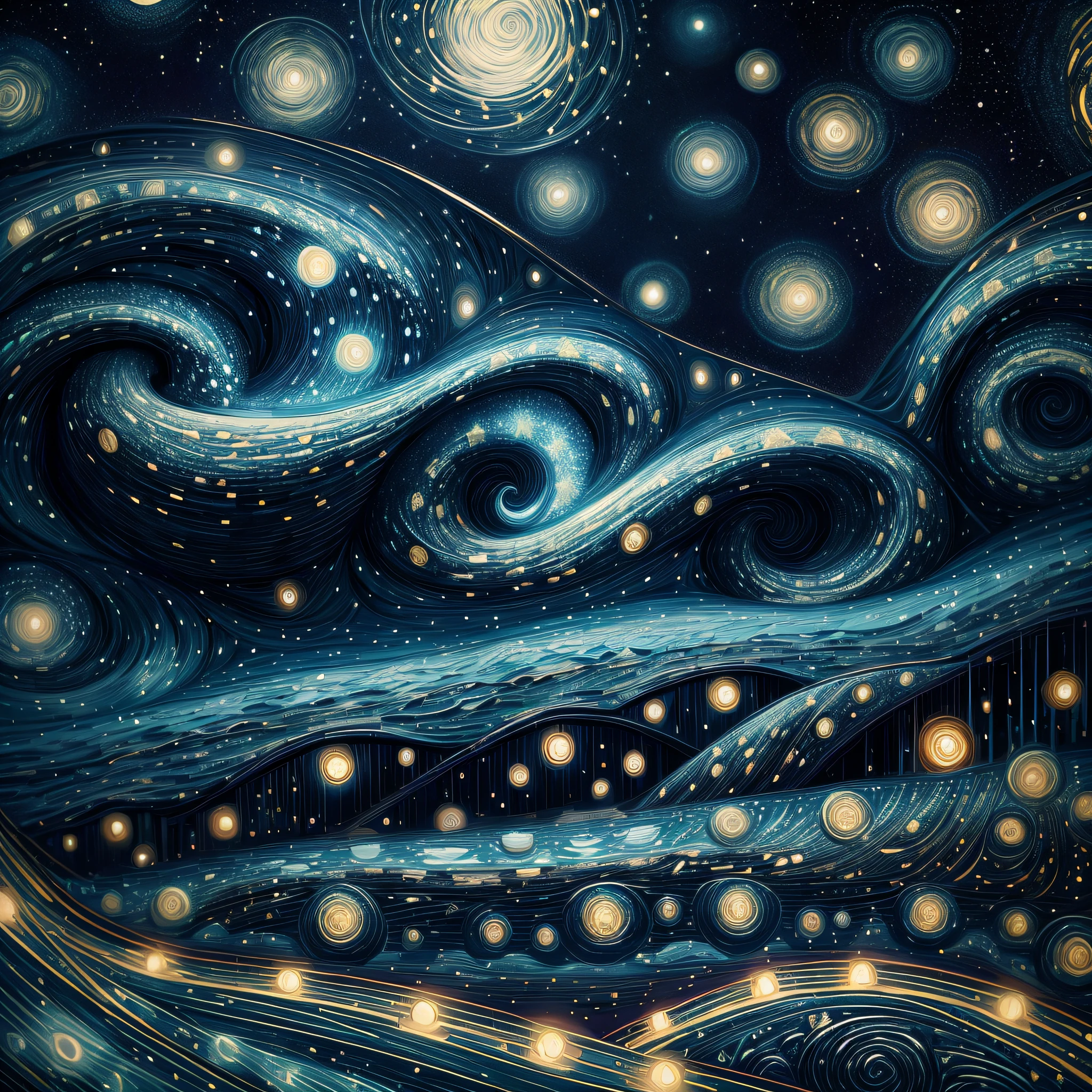 starry night painting of two people in a boat on a lake, james r. eads, van gogh art style, in the starry night, in style of van gogh, style of van gogh, van gogh style, starry night, by Van Gogh, style of van gogh starry night, van gogh painting, anton fadeev and dan mumford, floating among stars --auto --s2