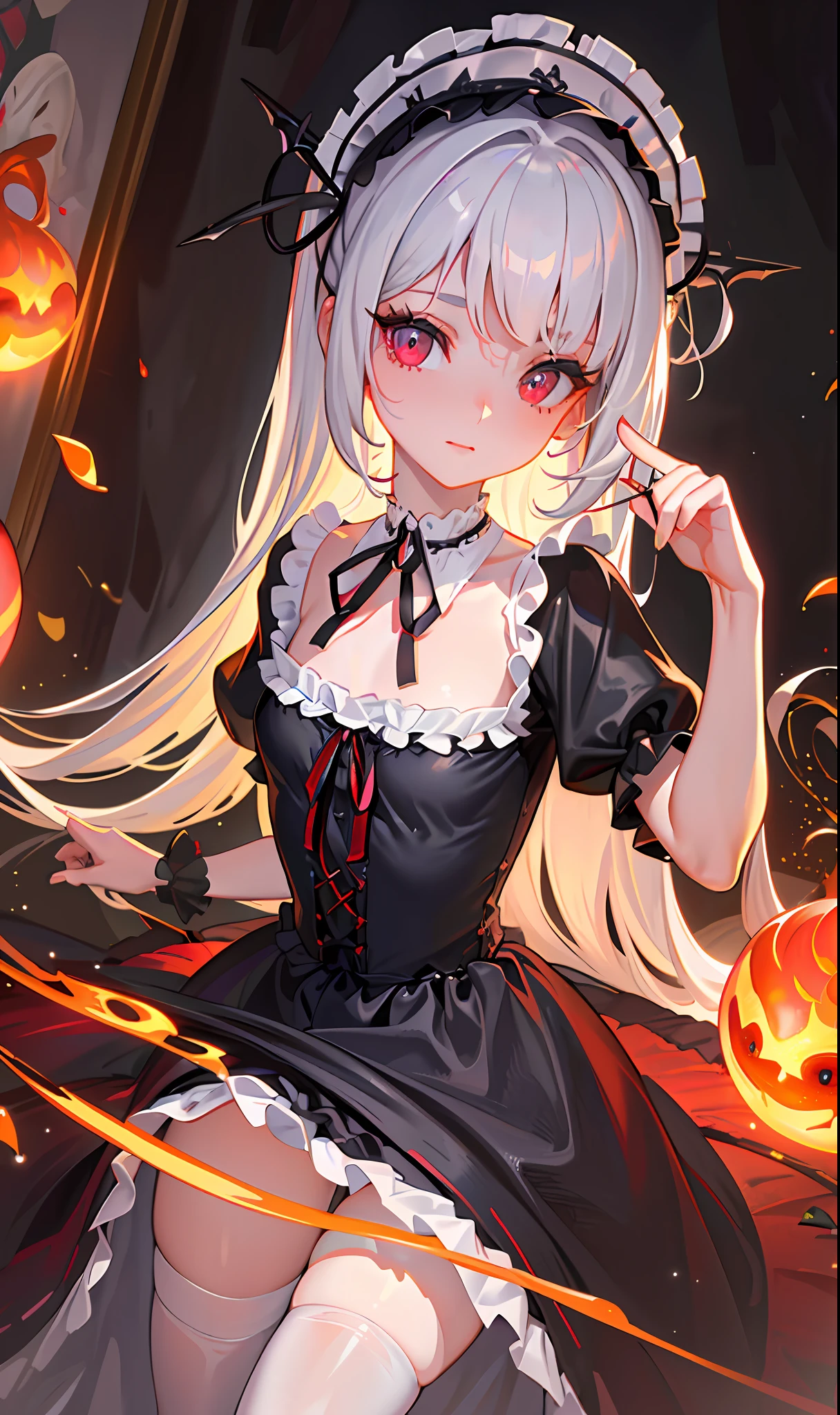 (Masterpiece, Side Light, Fine Beautiful Eyes: 1.2), (Masterpiece * Portrait), Portrait, (Bust), Realistic, 3D Face, Sweet Skin, (Solo), (Face Close-up), (Fire Opal General Scarlet Eyes), Hanging Corner of the Eye, ((High Detail Skin, Visible Pores)), (Perfect Figure), A Beautiful Girl, Small Breasts, ((Lolita fashion)), (Neck Ring)