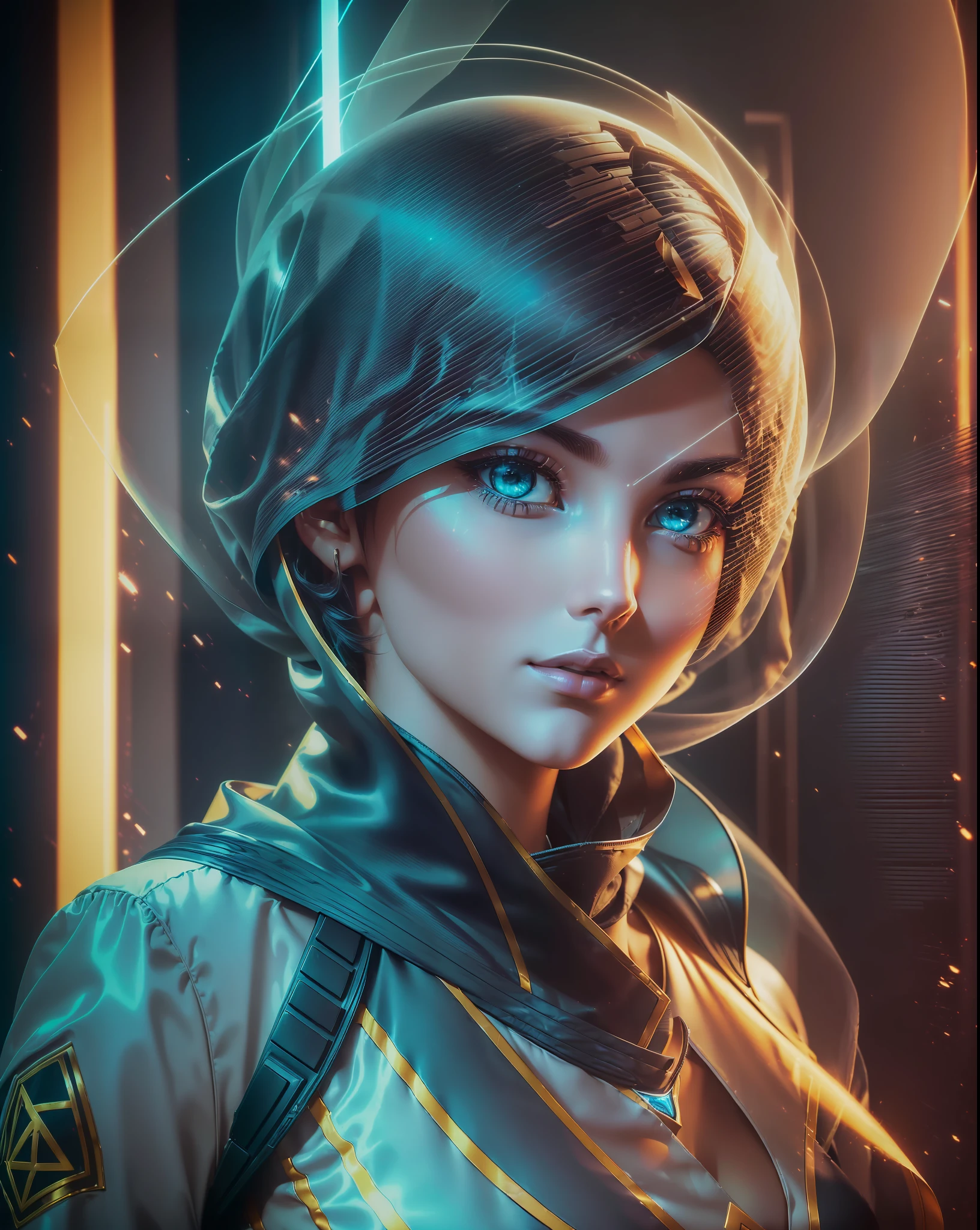 ((From a beautiful & perfect face to a hot waist)) superheroine masterpiece hyperrealist & photorealist beauty young astonishing anime ((asymmetrical eyes)), pearly perfect skin (short bob cut hair) in realistic & hyperdetailed combat body plugsuit with cape & scarf in 8k, full HD vines, detailed artistic, aesthetic, midnight aura, glowing, glamour, glow, shadows, developed by Unreal Engine 5, Ultra Sharp Focus, Art by Alberto Seveso, Sci-Fi, Intricate Artwork, golden Ratio, epic, HR Giger STYLE, highly detailed, vibrant, ((kodak 400 PHOTOGRAPH CANON MARK III SHARPNESS f/8 AND SHUTTER SPEED 1/8000 ISO 100))