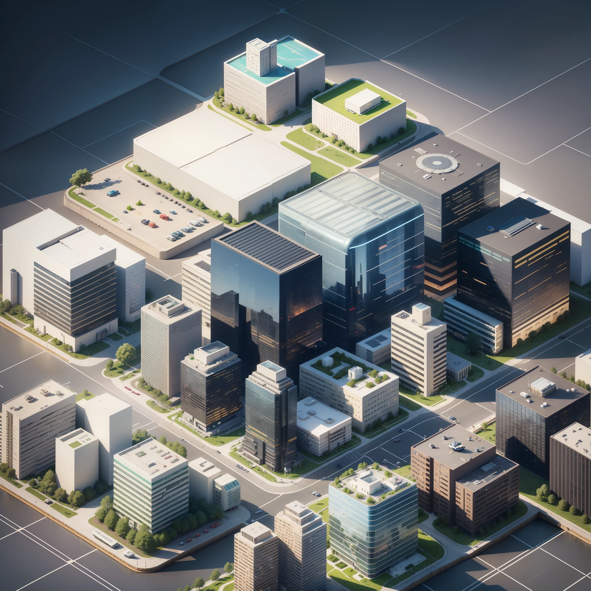 Smart transportation, renewable energy, digital buildings, smart homes, smart communities, blind box toy style, high detail, ray tracing, stereogram, three sided view, Op art, 8k, high details, high quality, 8k, masterpiece, ccurate, best quality --auto --s2
