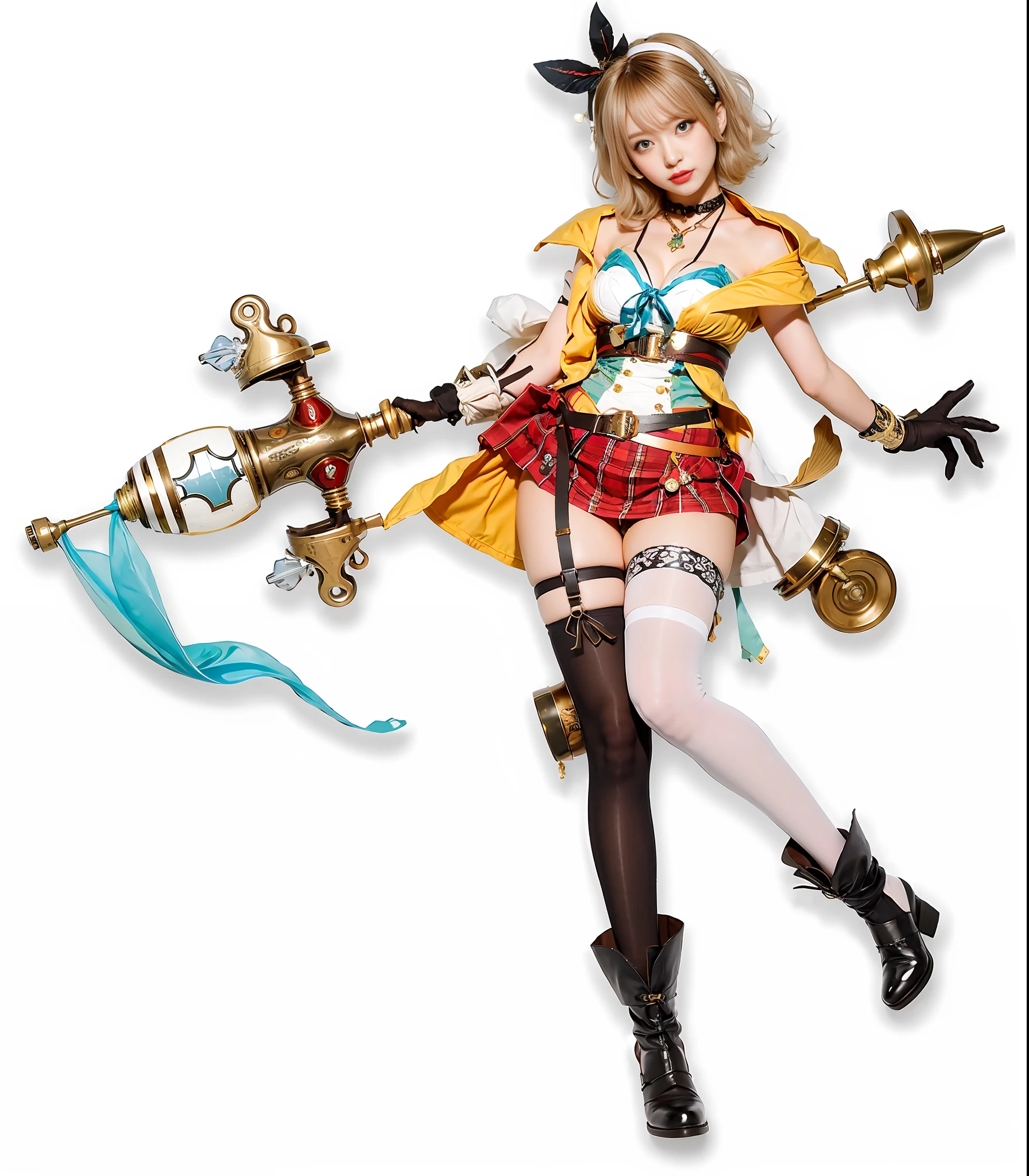 (Best Quality, 8k, 32k, Masterpiece, UHD:1.2), 1 Girl, Beautiful Japan Woman,(thighhigh),