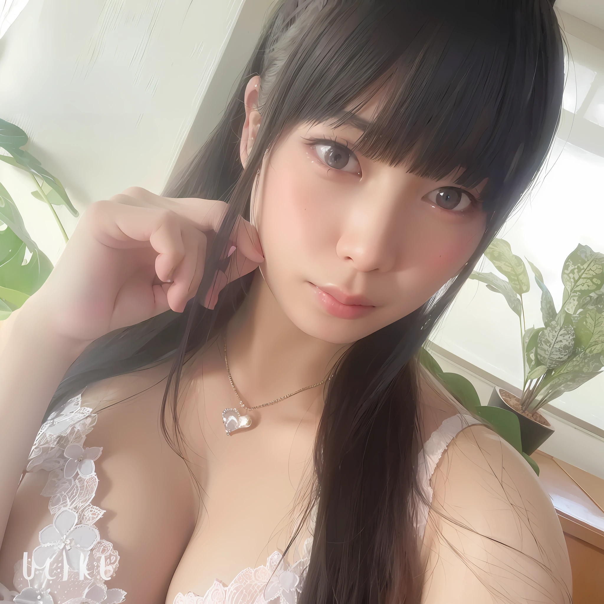 there is a woman that is posing for a picture in a bra, 奈良美智, realistic young gravure idol, young gravure idol, young pretty gravure idol, chiho, reluvy5213, 8k selfie photograph, mayuri shiina, cutecore, girl cute-fine-face, 8k!!