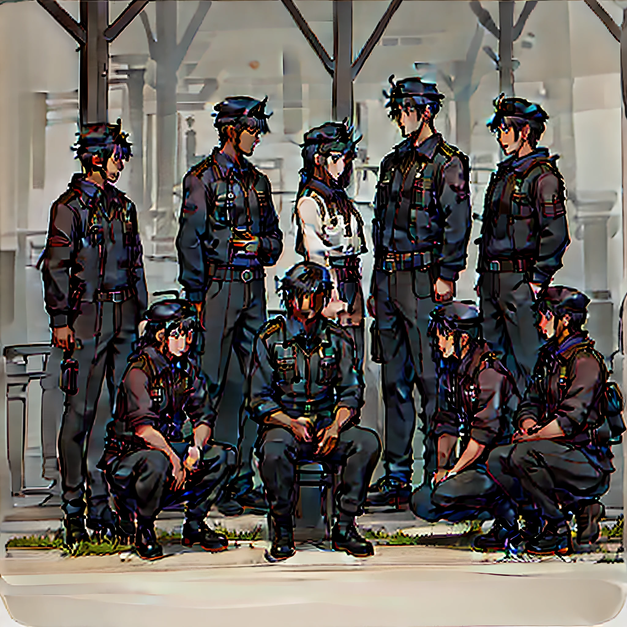several young people