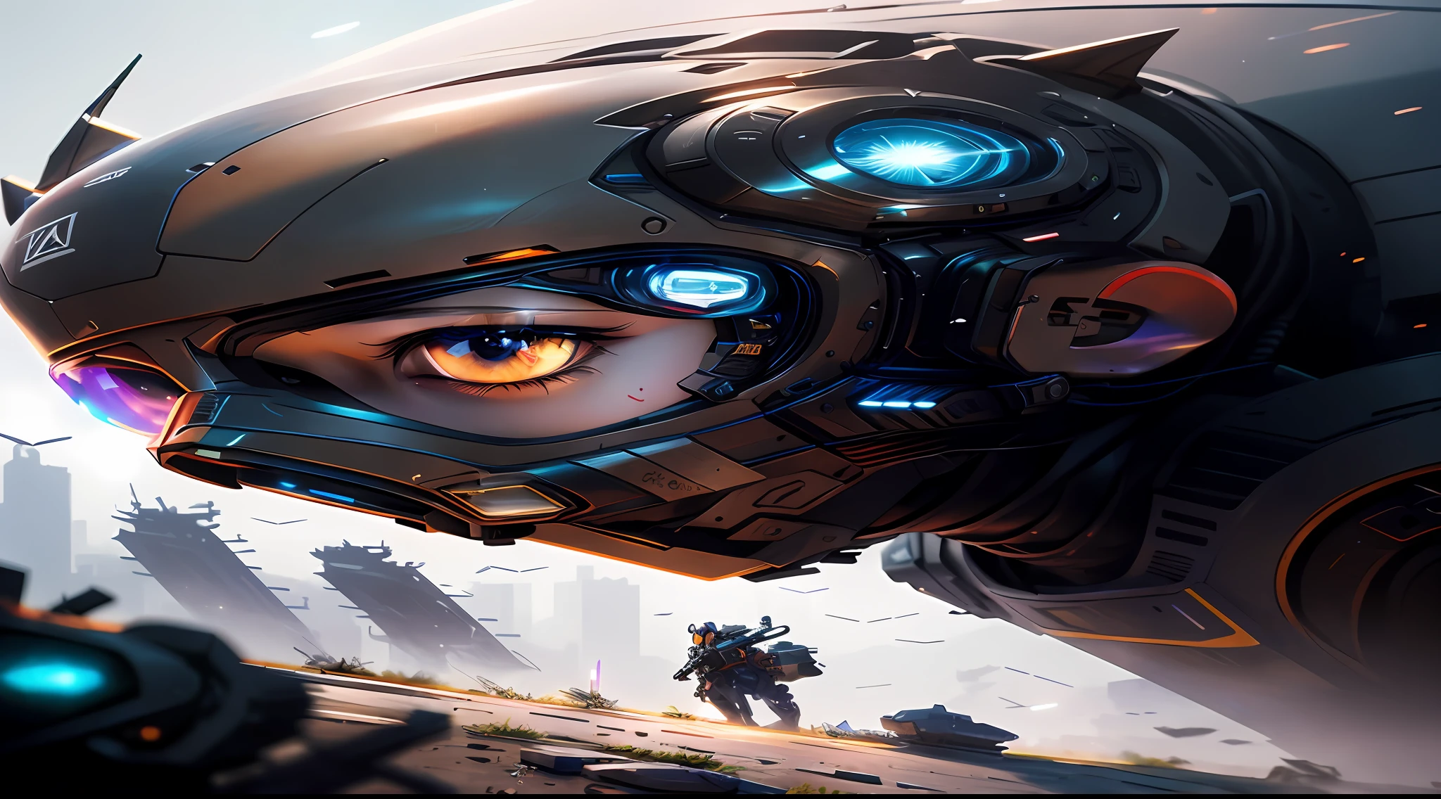 a close up of a person with a helmet on and a gun, digital cyberpunk anime art, detailed cyberpunk illustration, cyberpunk art style, futuristic art style, wojtek fus, advanced digital cyberpunk art, digital cyberpunk - anime art, cyberpunk anime girl mech, [ trending on cgsociety ]!!, 4k detailed digital art, cyberpunk themed art, beautiful cyberpunk girl face