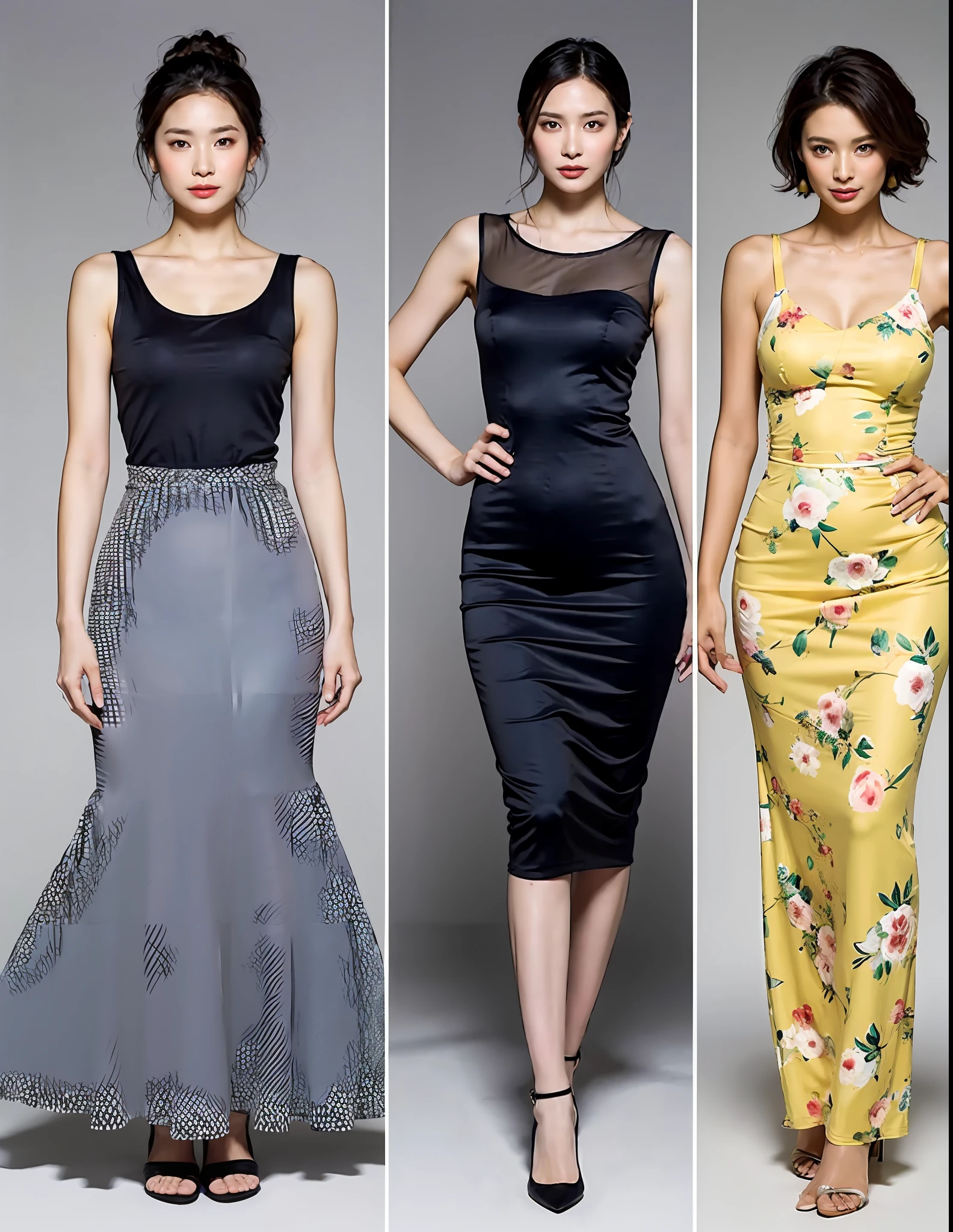 1. A slim-fitting dress that showcases your slender figure 

Middle-aged women are often known for their curves and personal style. In the scorching summer, choosing the right dress can perfectly combine richness with elegance. Whether it's a vintage design or floral pattern, a dress can instantly make you soft and charming. If you have a slim figure, you can opt for a fitted dress to highlight your beautiful curves. If you have some bulkiness or slight bloating, consider choosing a high-waisted design with a loose skirt, which can cover up the lower abdomen and better showcase your gracefulness.