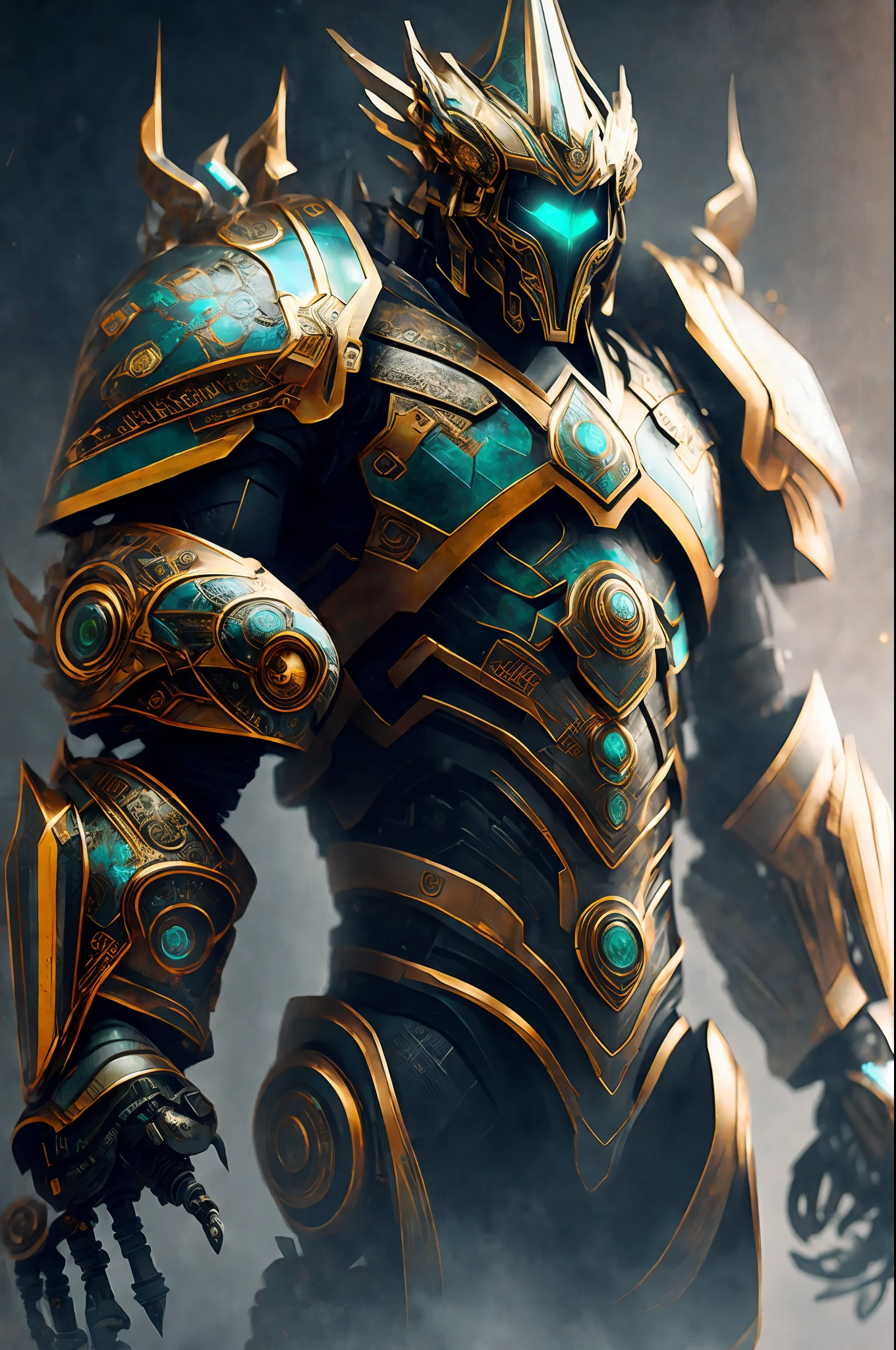Best Quality, 500 Pixels, CGSOCIETY, 8K, (Beautiful: 1.2) Original Photo of the Robot Jade King, DreamlikeArt, Ultra-detailed Photo Realism by Greg Rutkowski, (Film Grae: 1), High Resolution, Clear Focus, Contrast, Intricate Detail, Atmospheric Light, Refractive Lighting, Unreal Engine 5, Cinema, Concept Photography, Masterpiece, Octane Rendering, CGSOCIETY Trend, Color Smoke, Crazy Detail, steampunk detail, intricate detail, super detail,