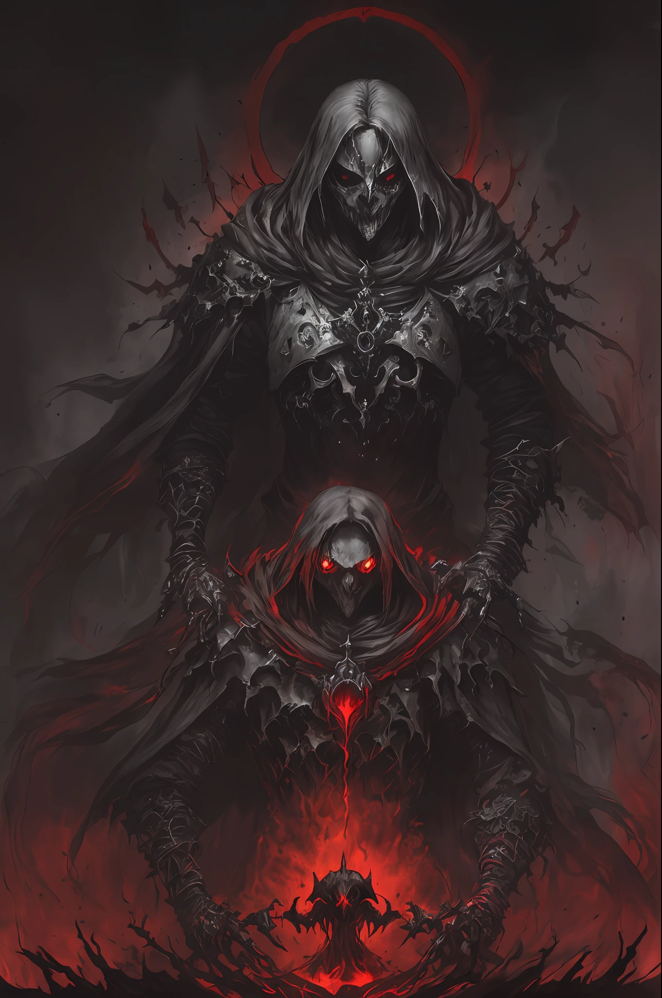 (ashenhard style:1.4), masterpiece, best quality, high quality,(a dark shapeless creature with a dark red glow and red eyes and surrounded by darkness:1.2), (in profile), (darkness:1.2), abstraction, abyssopelagic, award winning photography, Depth of Field, HDR, extremely detailed, trending on artstation, trending on CGsociety, Intricate, High Detail,