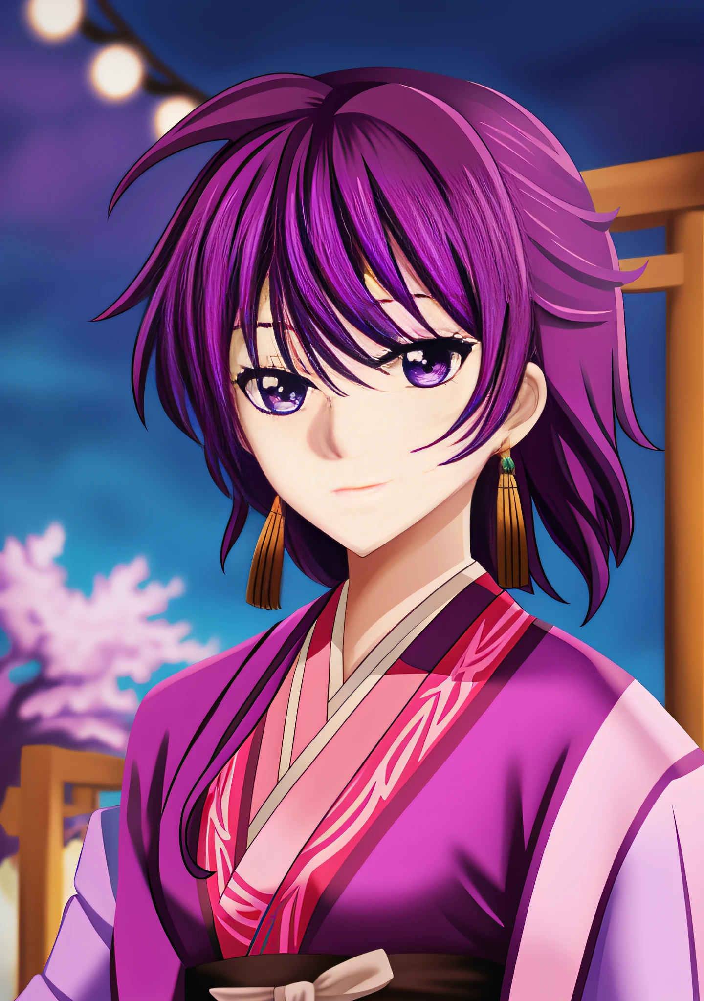 Purple flashy kimono