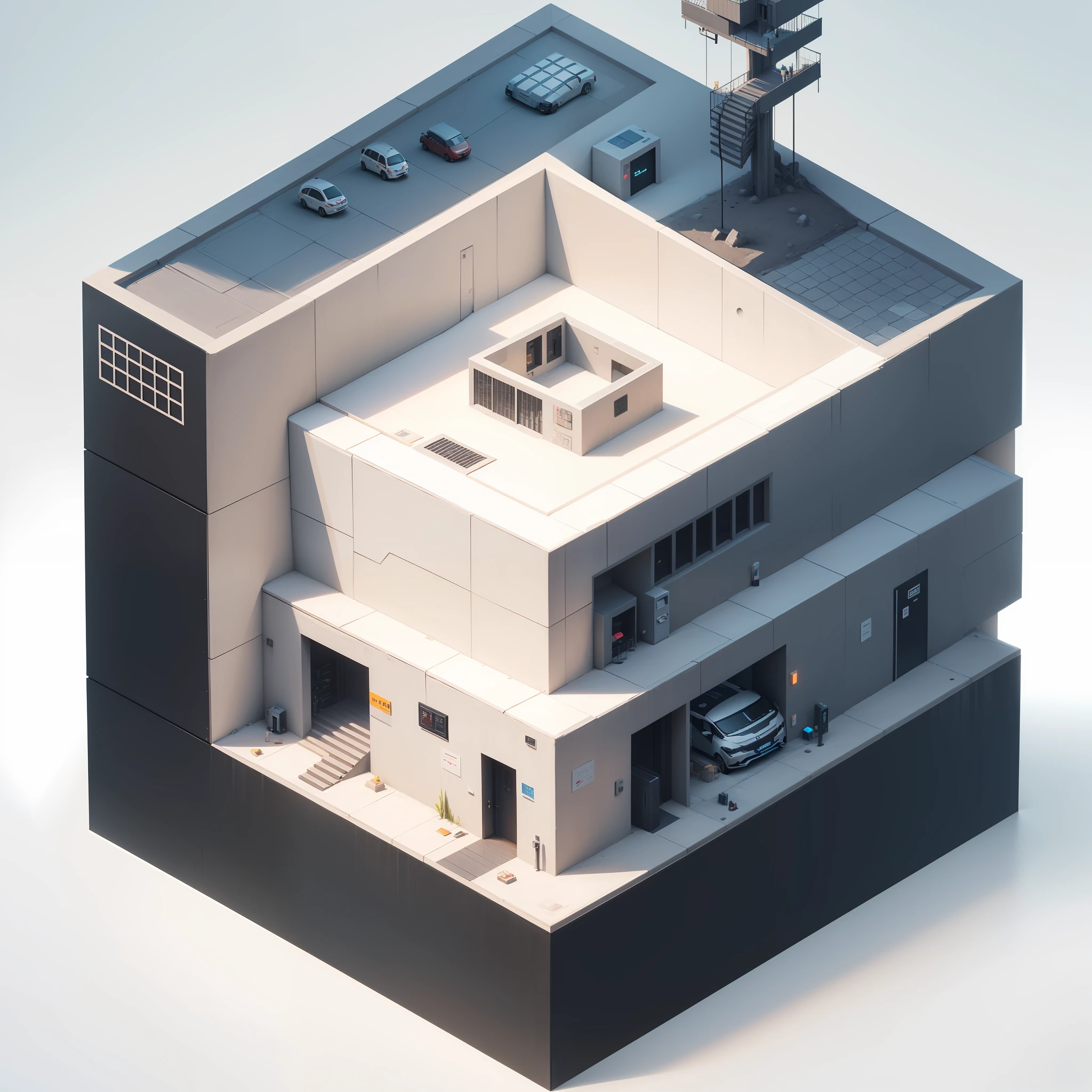 Smart Prison, High wall fence, Digital command center, Monitoring system, Video intercom, IoT devices, pres, guard, E-shopping, Pay online, Intelligent warehouse, blind box toy style, high detail, ray tracing, stereogram, three sided view, Op art, 8k, high details, high quality, 8k, masterpiece, ccurate, best quality --auto --s2