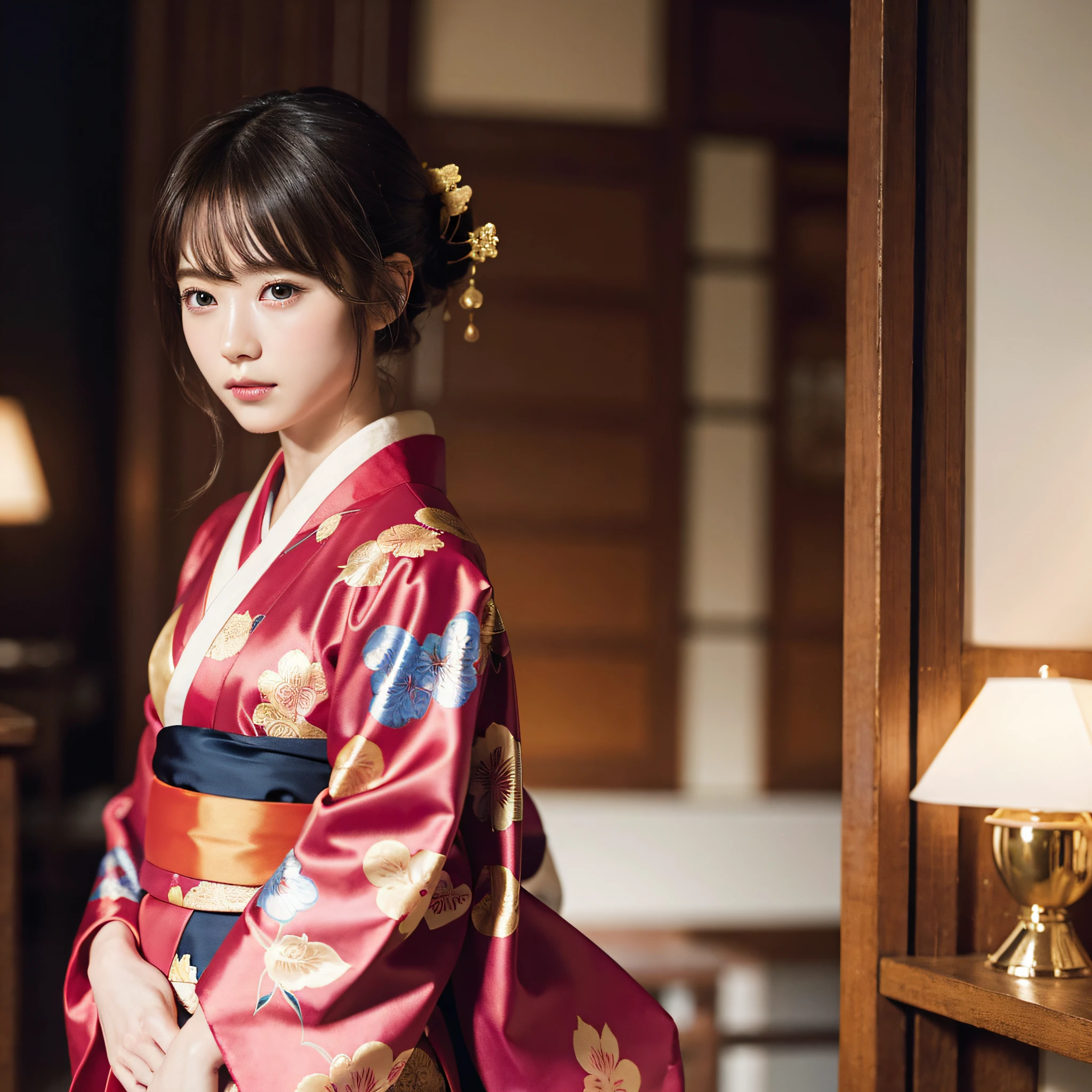 (1 Girl: 1.3),Solo,__body-parts__, Official Art, Unity 16k Wallpaper, Super Detailed, Beautiful and Aesthetic, Beautiful, Masterpiece, Best Quality, Kimono, Silk Robes, Origami Spells, Elegance,