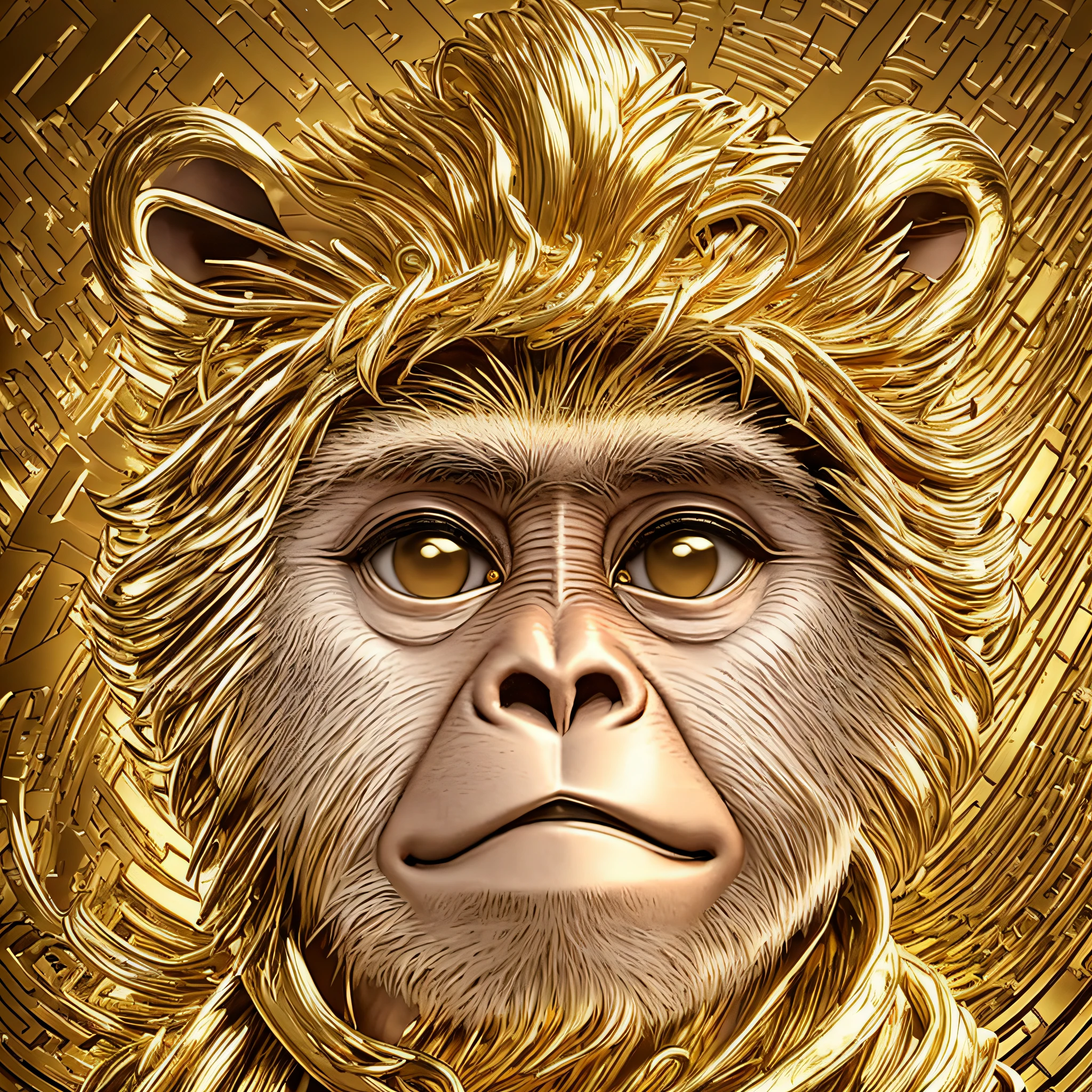Bitcoin Monkey 8K Gold Chain Profile --auto --s2