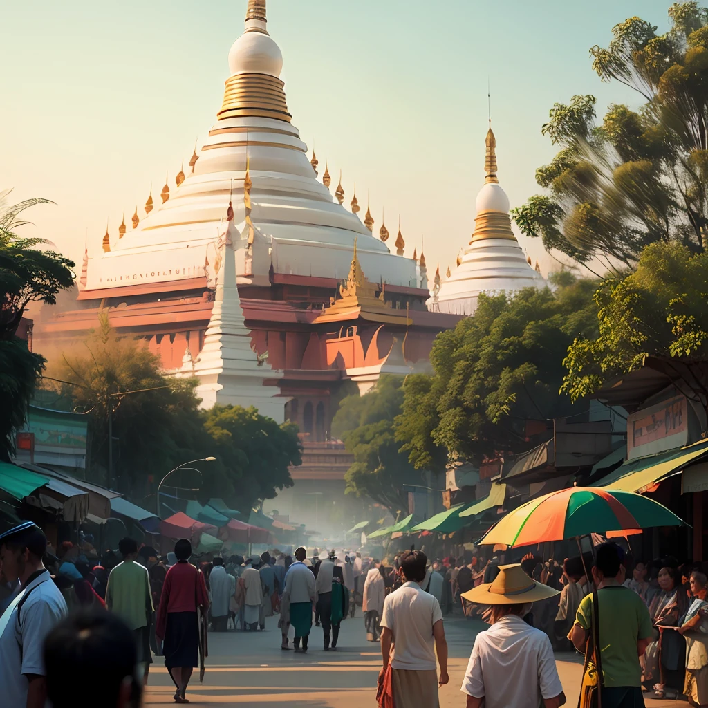 Myanmar Yangon in the year 3000 --auto --s2