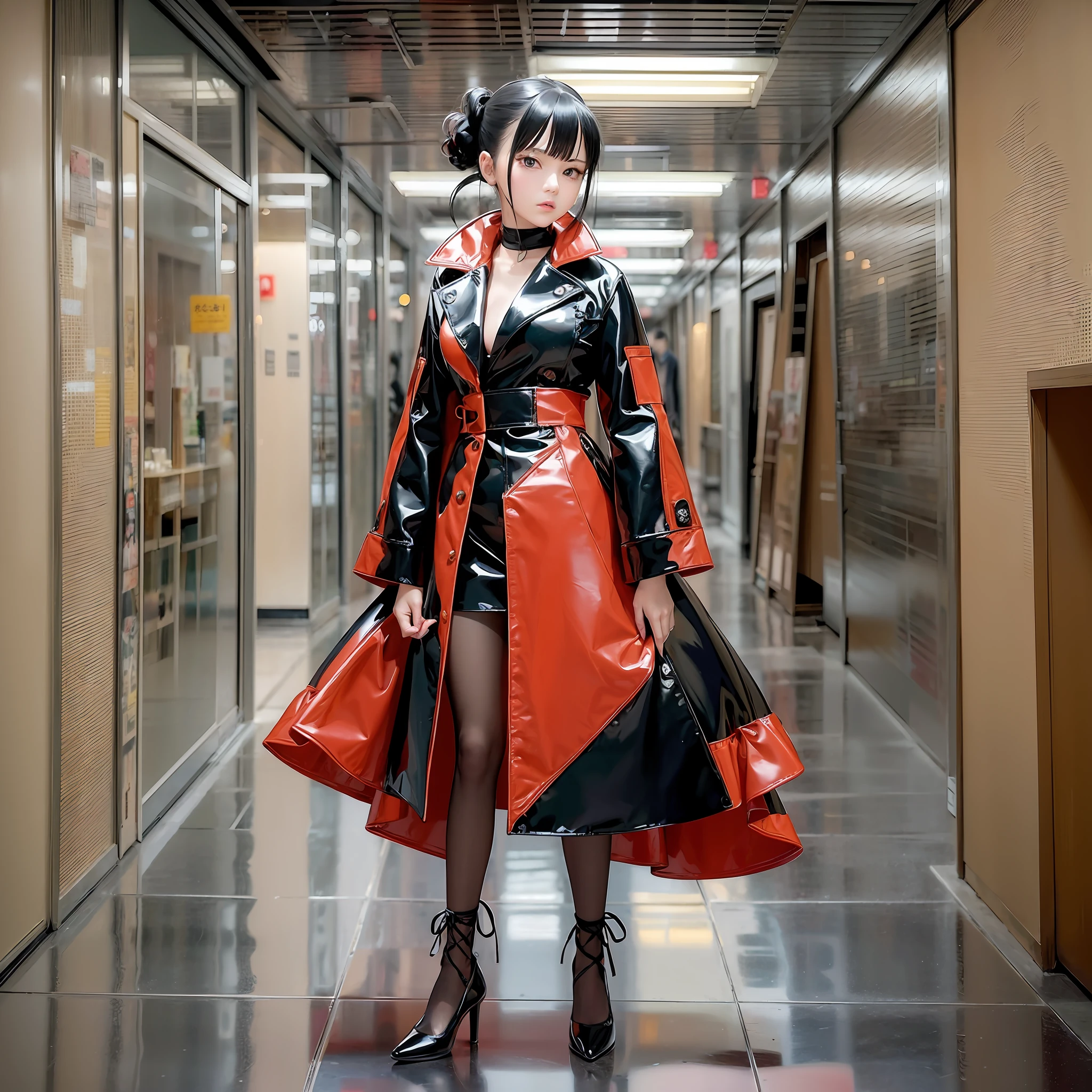 (stylish haute couture) in the style of vintage anime of the 90s,(surrealism, Akira)with a touch of (the art of the anime line).