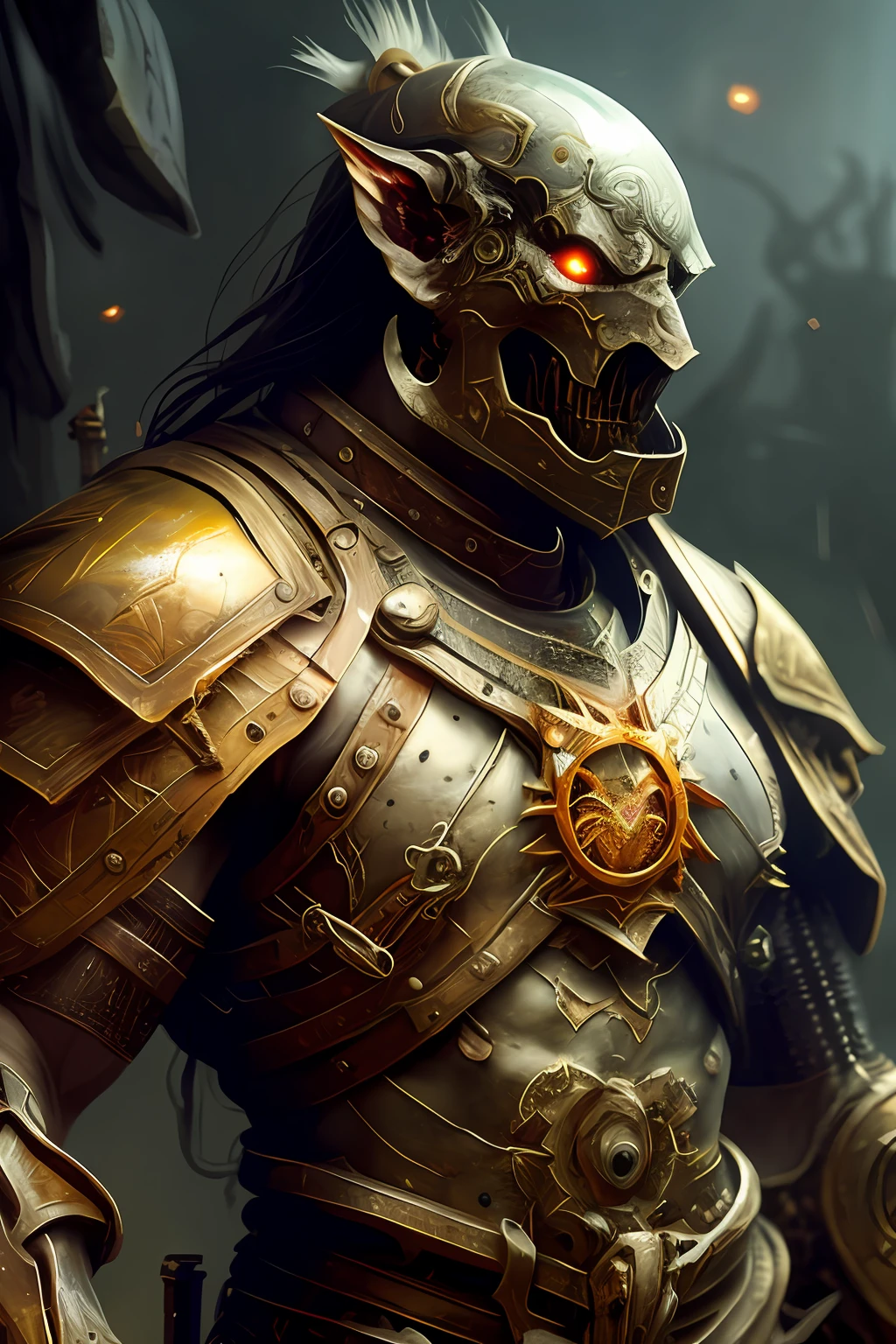 Minotaurs, armor, ruins, war