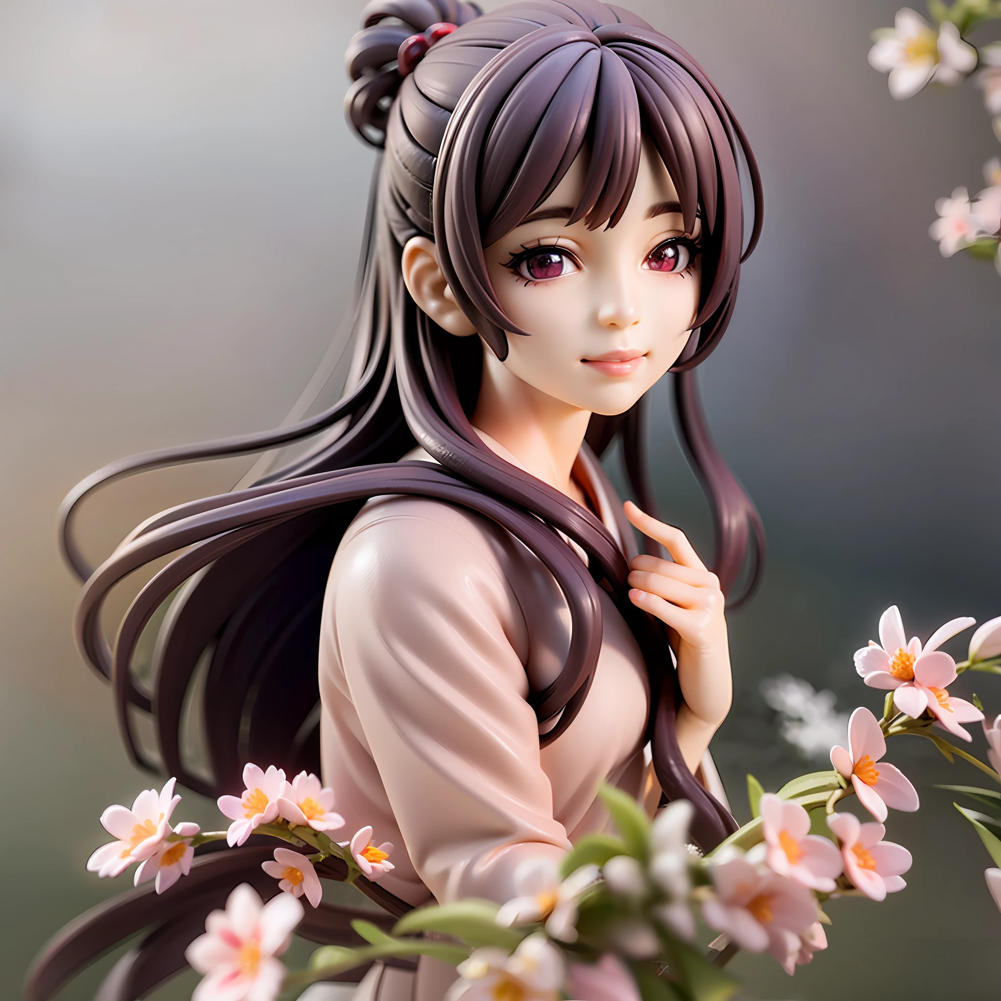 1girl, kimono,long hair, (brown hair:0.3), reaching out, dutch angle,cherry blossoms, on grass, sunlight, beautiful eye,full body, chibi, [realistic], [3d], (3dcg), ((octane render)), smile, closed mouth,(8k, RAW photo, best quality, masterpiece:1.2), ultra high res, (((realistic, photo-realistic))), professional lighting, detailed lighting, professional photography, fisheye, dynamic angle, high quality, high res, extremely detailed, bloom,depth of field, sketch, sharp focus, soft lighting, good composition, god light highlight, detailed, (((photorealistic details))), detailed skin, to8contrast style