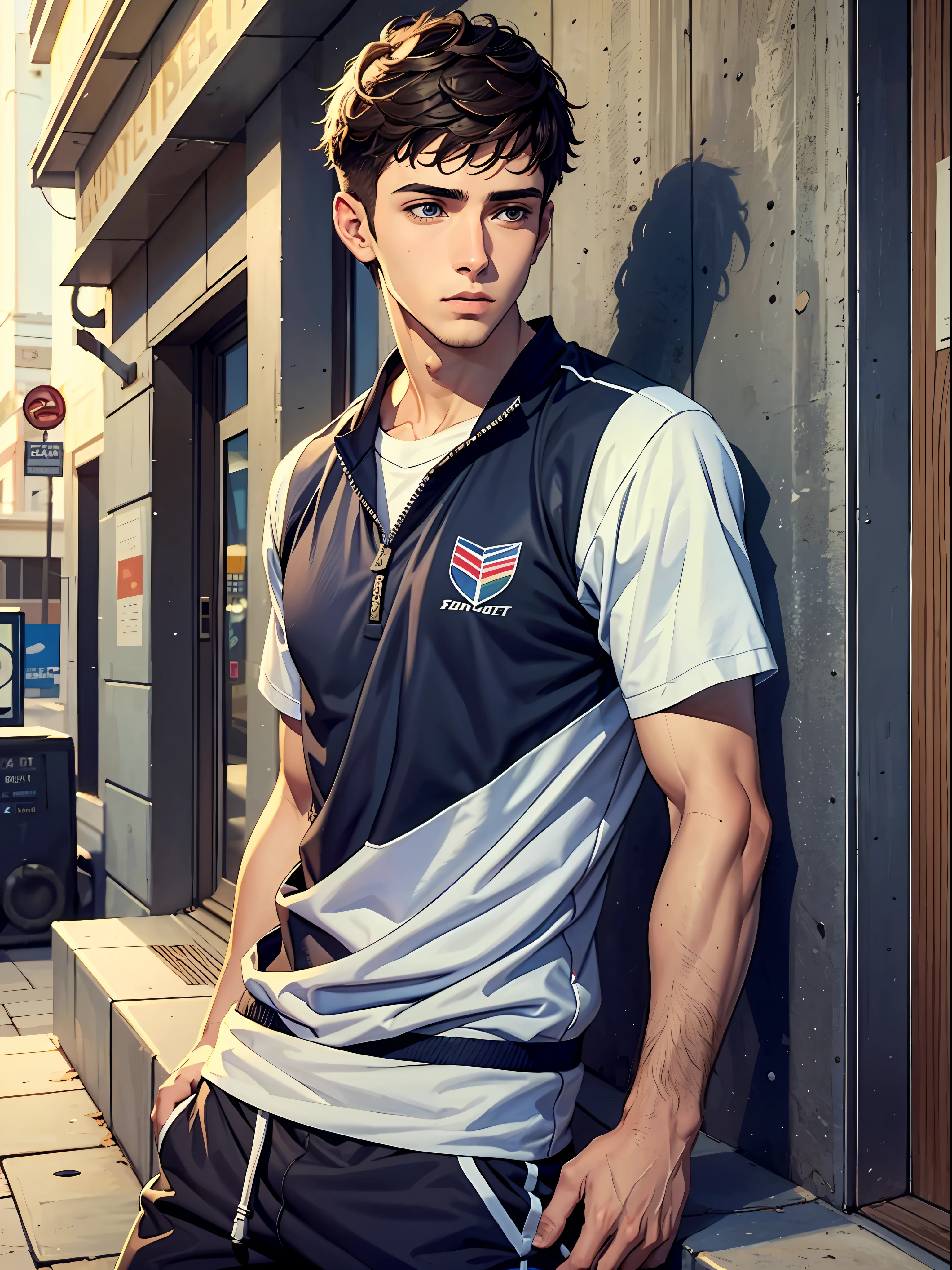 Handsome boy, 20 year old boy, sportswear, destitute, pinterest, art station, lou ll art