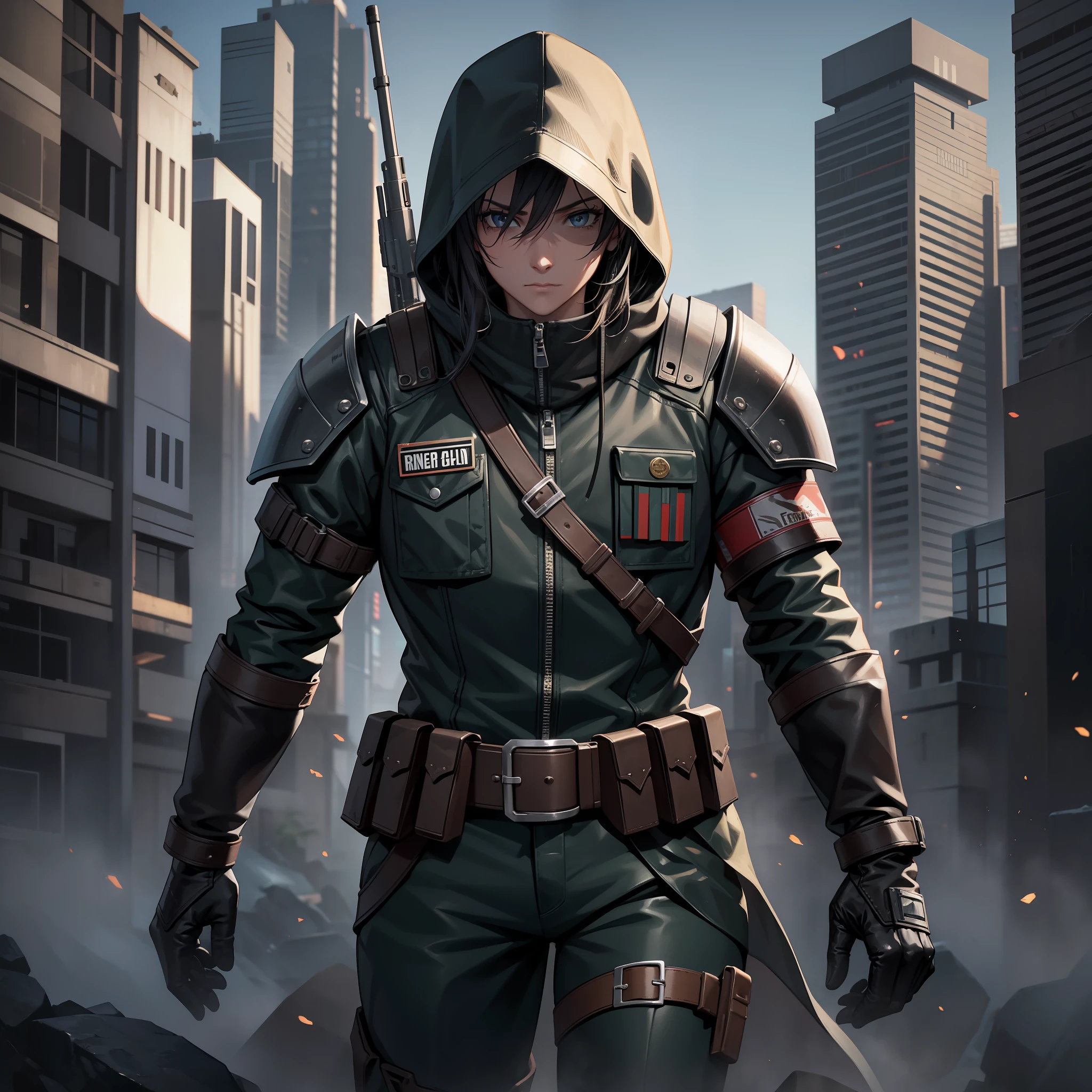 A teenager, Bounty hunter, mercenary, stealth, sturdy armor, dual pistols, wide-brimmed hat, worn leather jacket, combat boots, battle scars, cyber eye, advanced technology, tracking, contracts, reward, justice your way, shadows, dangerous confrontations, cyber implants, digital traces, hacker, intergalactic navigation, custom spaceship, loyal companion, fake credentials, combat skills, target hunting, ambiguous morale, capture or elimination, honor among hunters, clues, infiltration, confrontations to the death, millionaire rewards, information exchange, clandestine networks, renegade, determination, fight for survival, legendary bounty hunter, hunting on different planets, cunning, lonely character, mysterious past, high-tech gadgets, risky mission, difficult decisions, balance between morality and profit, final confrontation, unexpected twists of the Fate, interactions with other hunters, free spirit, legend in the profession, renowned bounty hunter, ruthless vigilante, treasure hunter, unimaginable riches, moral crossroads, codes of conduct, loyalty, relentless hunting, no fear of death, renown in the underworld, lonely character, aerial clashes, tracking gadgets, criminal underworld, cunning, elusive targets, unexpected challenges.