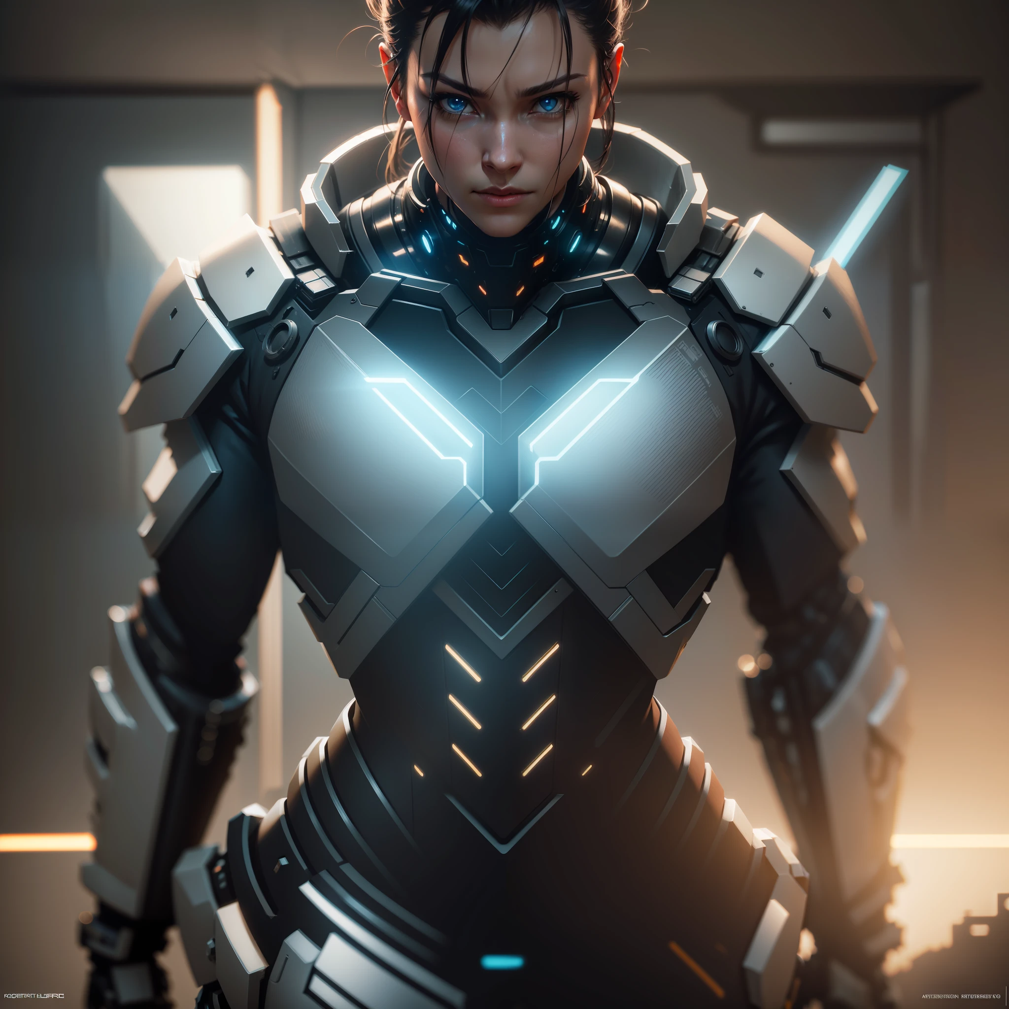 Futuristic cybernetic Cyborg ,detailed,realistic, close shot : : 3 5 mm, realism, octane render, 8 k, exploration, cinematic, trending on artstation, realistic, 3 5 mm camera, unreal engine, hyper detailed, photo – realistic maximum detail, volumetric light, moody cinematic epic concept art, realistic matte painting, hyper photorealistic, concept art, volumetric light, cinematic epic, octane render, 8 k, corona render, movie concept art, octane render, 8 k, corona render, cinematic, trending on artstation, movie concept art, cinematic composition, ultra – detailed, realistic, hyper – realistic, volumetric lighting, 8 k