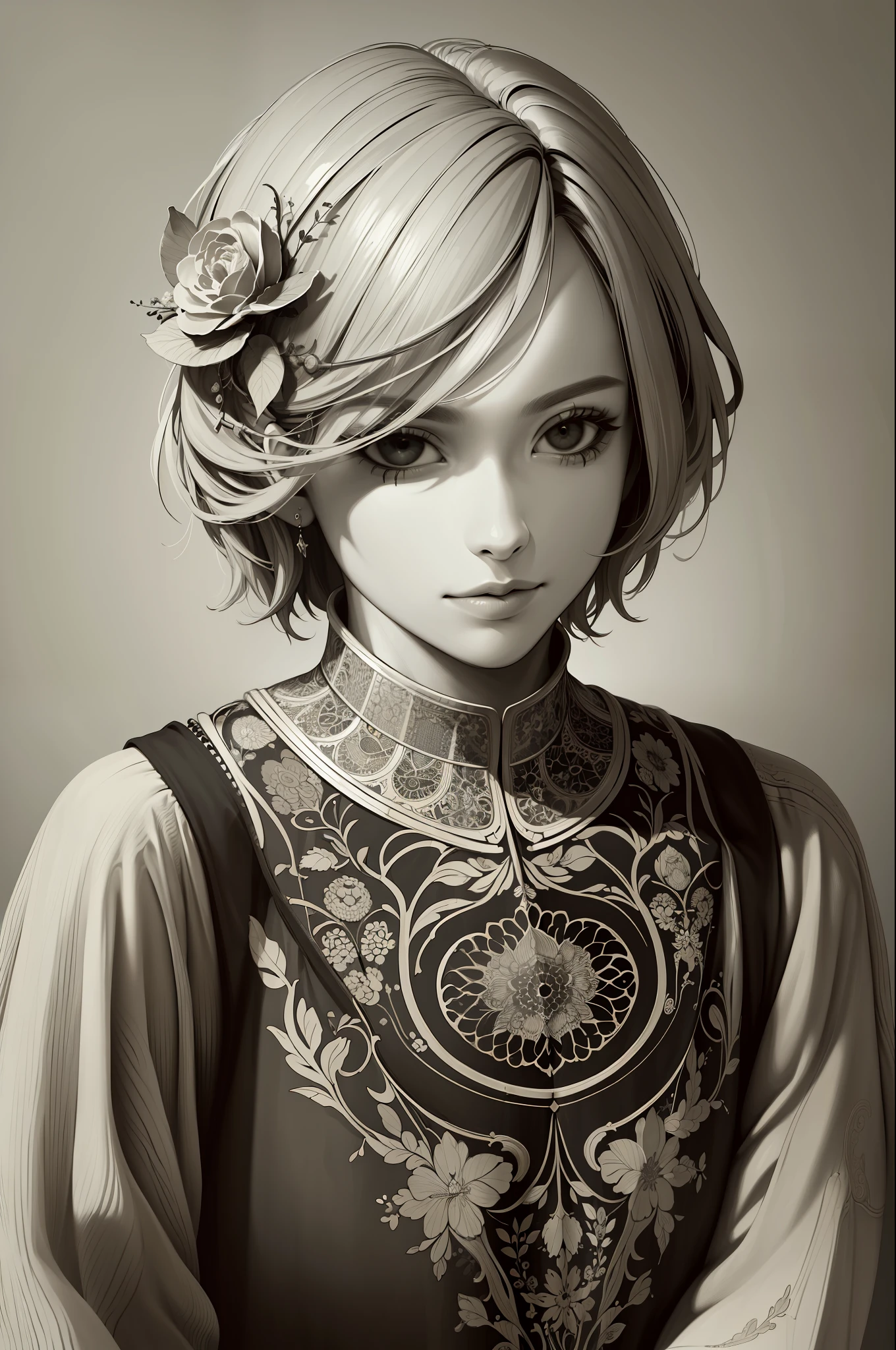 (Masterpiece, Best Quality, Highres:1.4), Detailed, Intricate Details, 4K,
color splashes, line art, art, fibonacci,