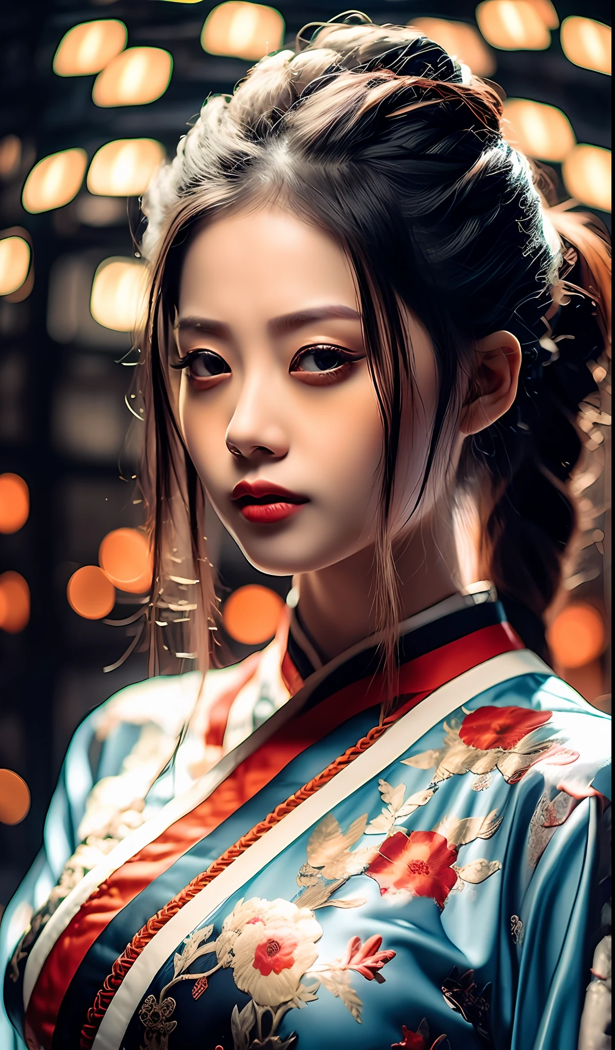 best quality, masterpiece, highres, wuxia 1girl, china dress, super Beautiful face, super beautiful eye, super beautiful hair