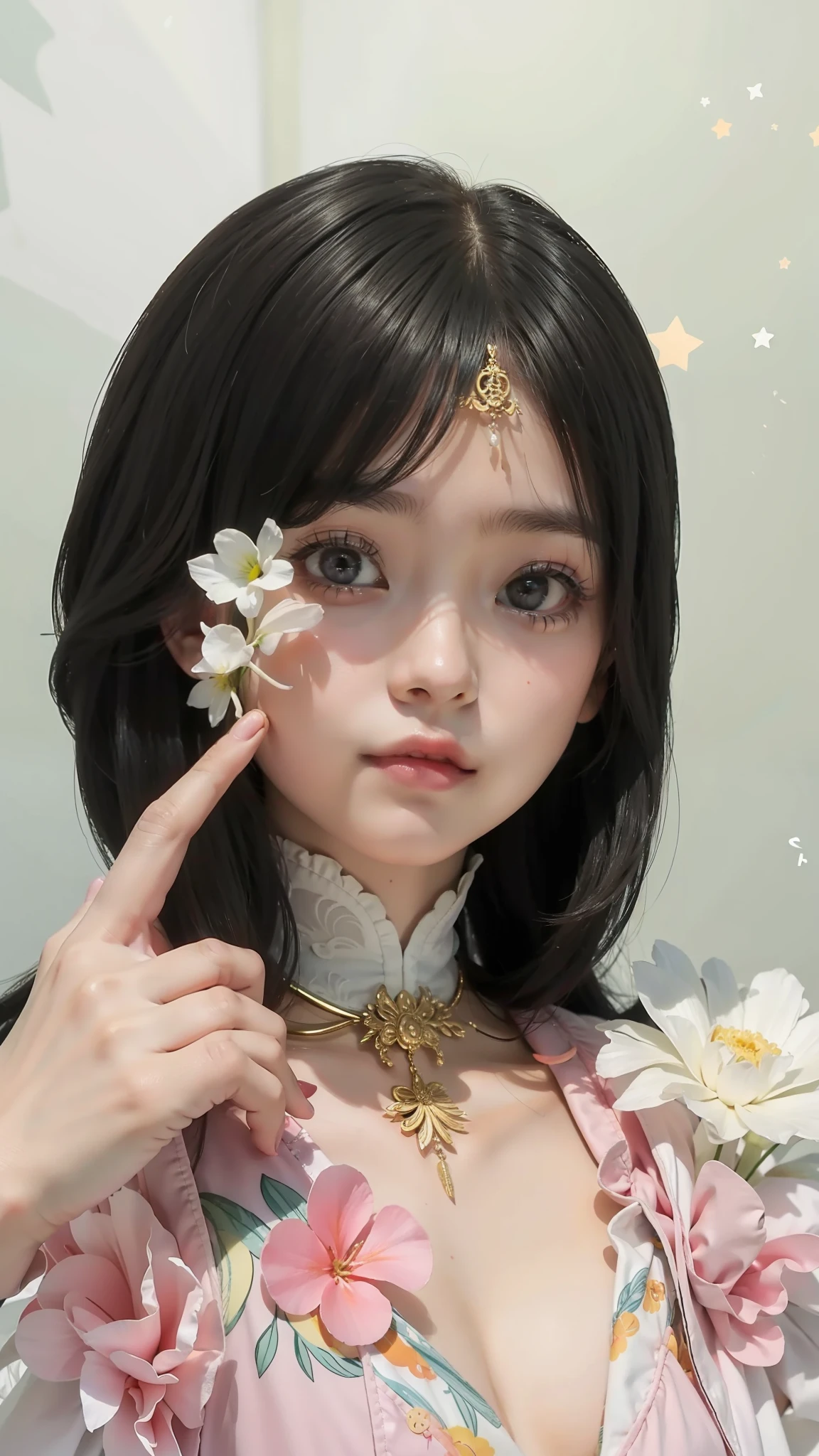 Cute and beautiful girl long hairstyles with weave, a little Angel cute look like Chinese girl