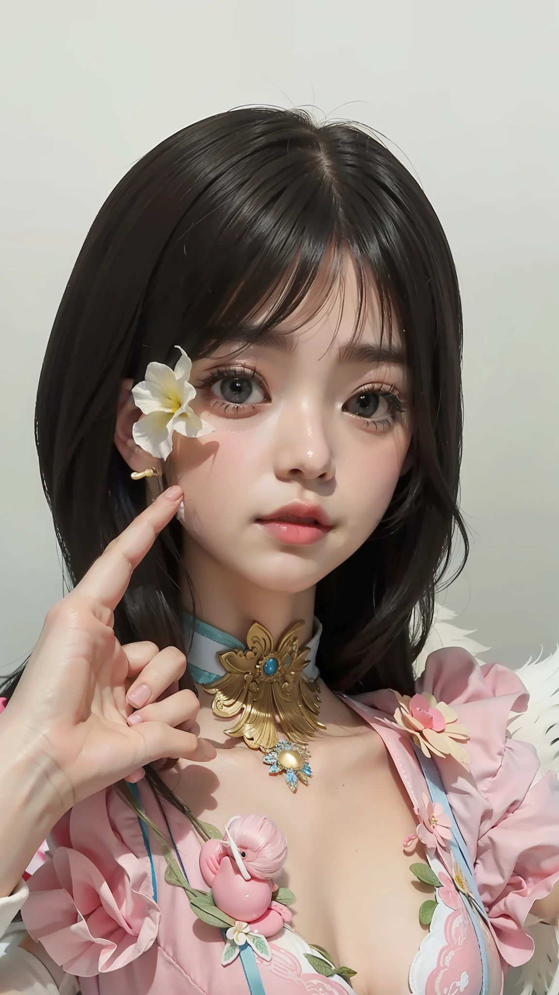 Cute and beautiful girl long hairstyles with weave, a little Angel cute look like Chinese girl
