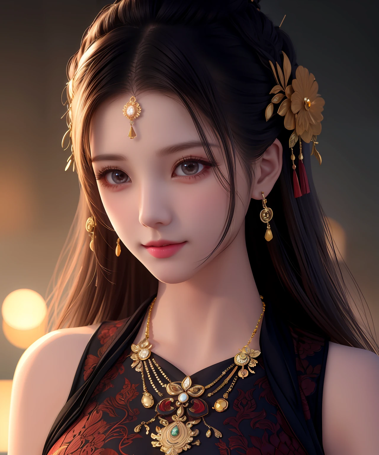 best quality, masterpiece, highres, 1girl,china dress,hair ornament,necklace, jewelry,Beautiful face,upon_body, tyndall effect,photorealistic, dark studio, rim lighting, two tone lighting,(high detailed skin:1.2), 8k uhd, dslr, soft lighting, high quality, volumetric lighting, candid, Photograph, high resolution, 4k, 8k, Bokeh, .Jinstyle, building