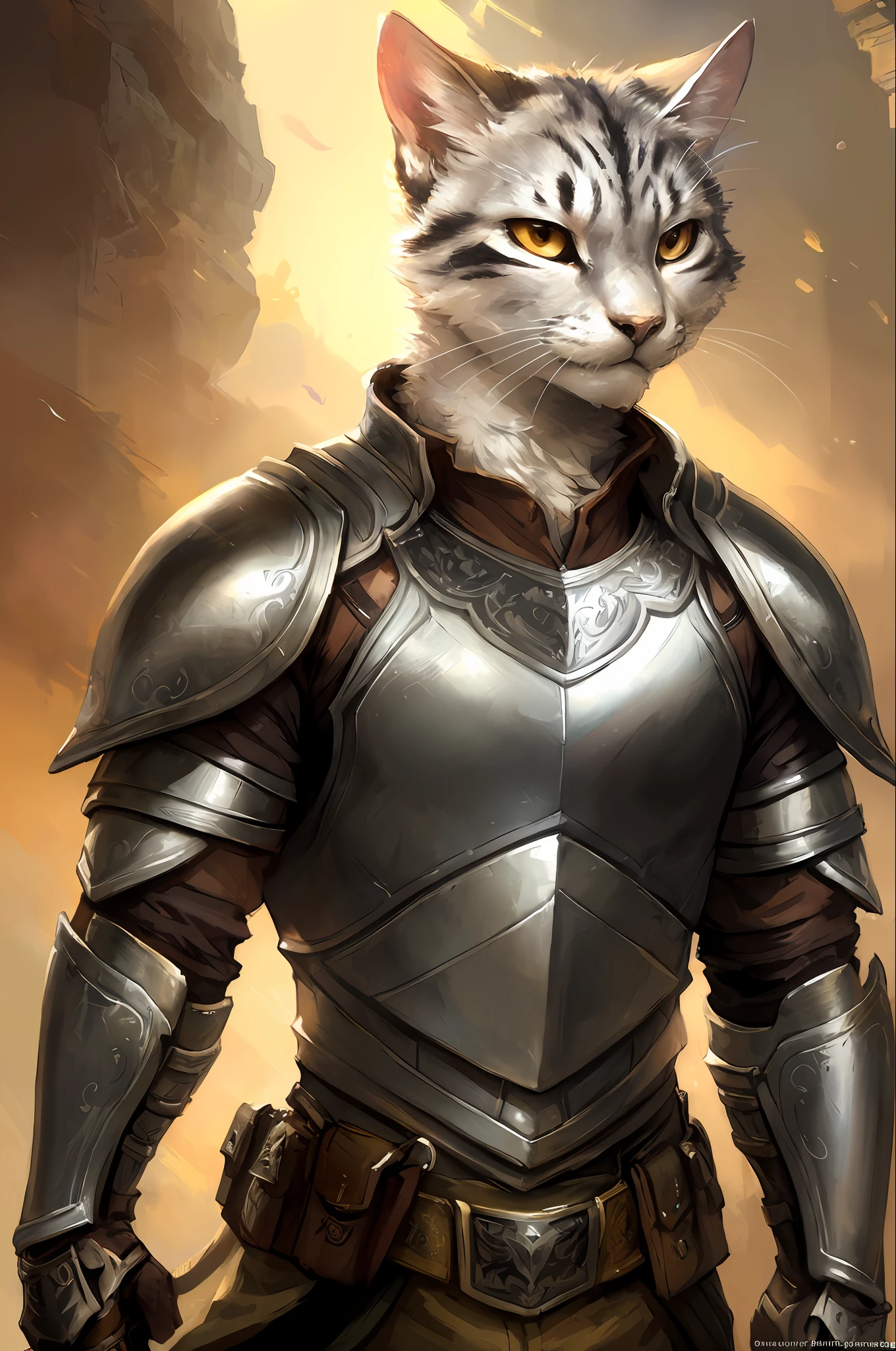kenket, ross tran, ruan jia, a cat made out of (the lick king), portrait, finely detailed armor, intricate design, silver, silk, cinematic lighting, 4k,