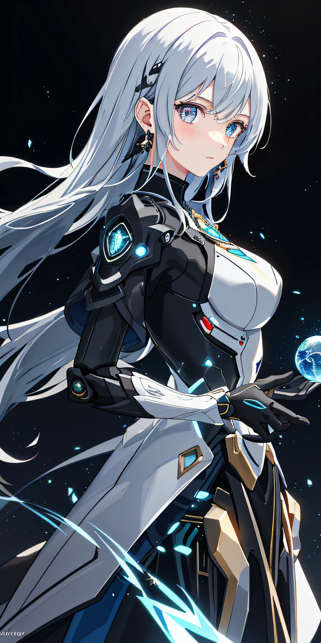 Masterpiece anime robot beautiful flame skin girl magic, aesthetic_eyes, detailed eyes, random color eyes, glowing hair, random fantasy hair, multicolored hair, body detailed, random cold face, detailed face, Saenyo Ancalagon anthropomorphic majestic guardian|portrait |fine obsidian and diamond armor |cinematic lighting |intricate filigree metal design |8K |Unreal Engine |octane rendering |a black high, detailed face, highly detailed, Random background, blush,earrings hair_ornament high resolution jewelry triple_earring, detailed all, solo, battle pose, magic circle, electrification, lightning effect, ray tracing, detailed all, 4K ultra hd, glowing eyes, random color hair, close up, from left side, particle glow, 8K wallpaper, from side, pov