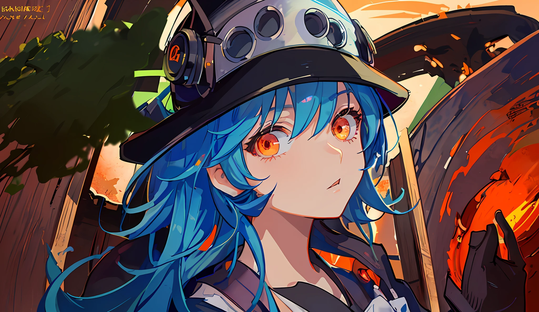 anime girl with a hat and a carrot in her mouth, mechanized witch girl, female protagonist 👀 :8, kantai collection style, best anime 4k konachan wallpaper, female protagonist, anime style 4 k, detailed digital anime art, marisa kirisame, official artwork, by Kamagurka, kawacy, high detailed official artwork, glowing orange eyes