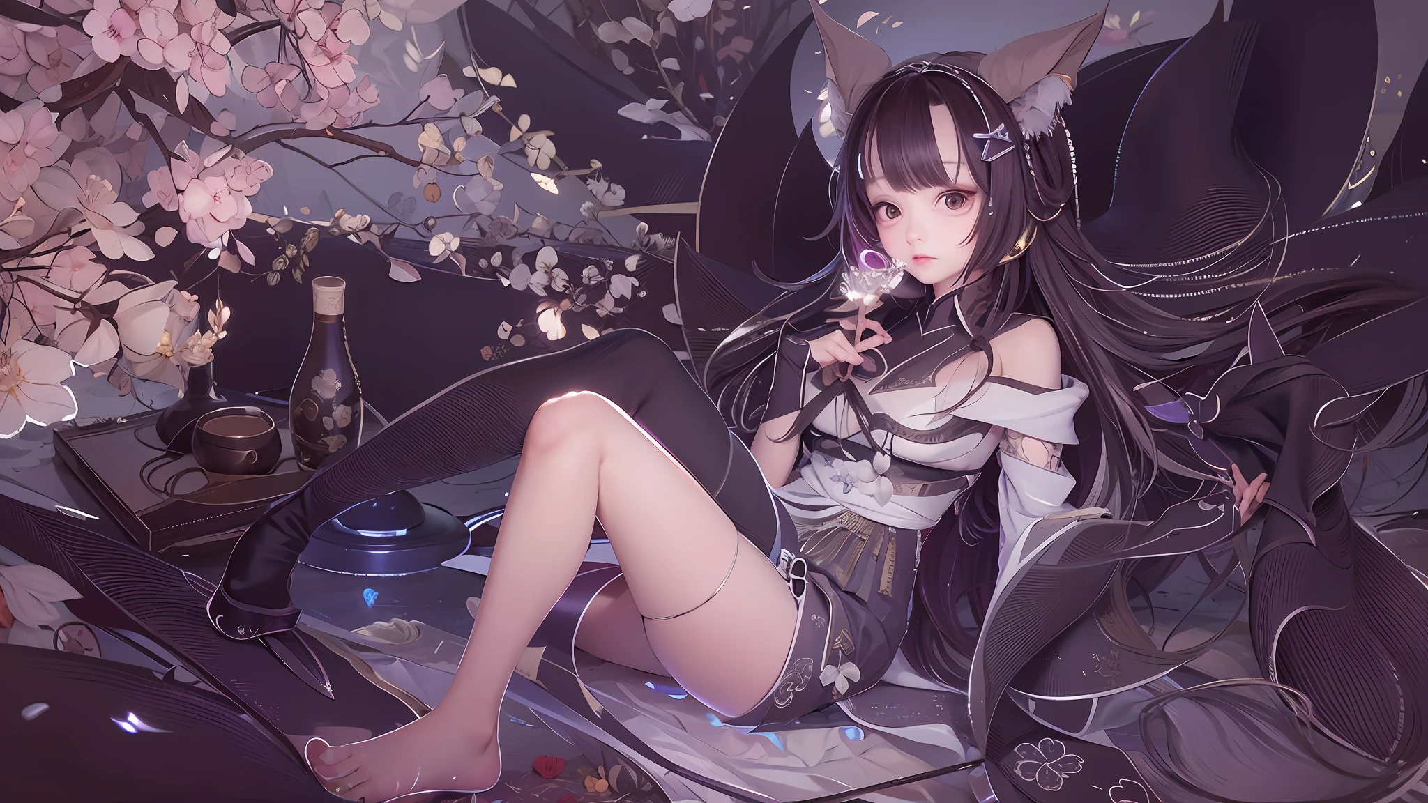 Best quality, masterpiece, illustration, an extremely delicate and beautiful, very detailed, CG, unity, 8k wallpaper, amazing, fine details, masterpiece, best quality, official art, very detailed CG unity 8k wallpaper, ridiculous, incredibly ridiculous, huge file size, super detailed, high resolution, very detailed, beautiful detailed girl, very detailed eyes and face, beautiful detail eyes, light on face, (hanfu: 1.1), 1 girl