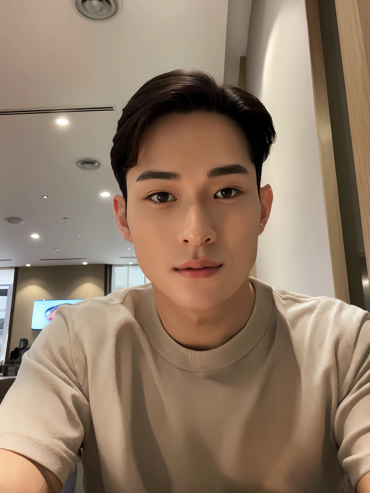 oppav3, (masterpiece, ultra quality, high resolution, 8k, intricate: 1.2), (detailed face:1.2), handsome, detailed skin, pores, absurdres , hunk, muscle, working out, nude, pectorals, muscle, 1boy, male focus, ((realistic)), abs, good lighting quality, muscle veins, ((pale skin)), flexing, balanced eyes,