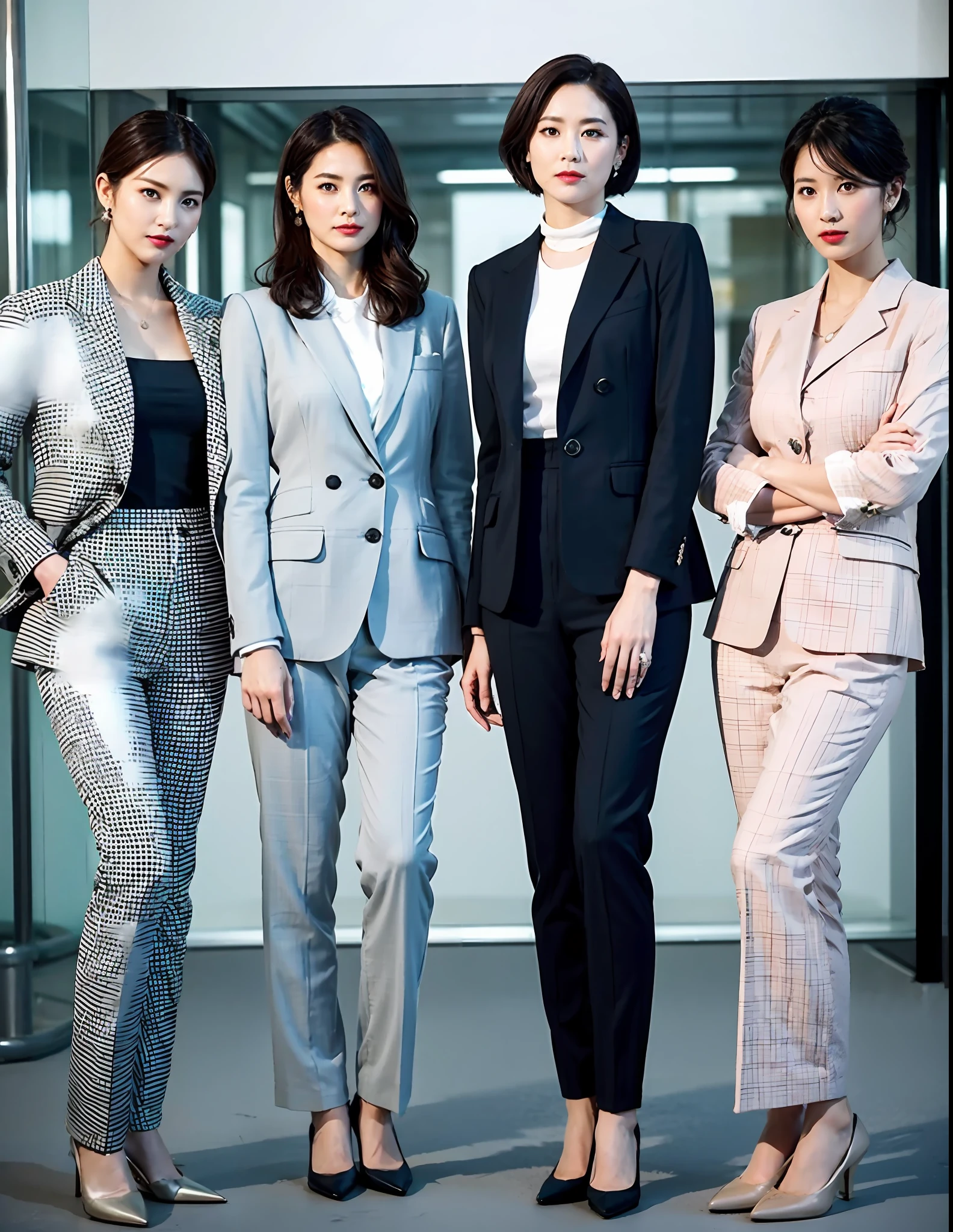 Fifth, British Retro Suit Triumphs in the Workplace
For middle-aged women working in professional fields, dressing cannot be ignored. Blending tradition with fashion, British retro suits have become perfect tools for handling various business occasions.
The delicate plaid pattern and smart tailoring showcase your professionalism while exuding an intellectual elegance that is unmatched. Constant innovation in color combinations and fabric choices with exceptional visibility elevates the overall charm of the ensemble.