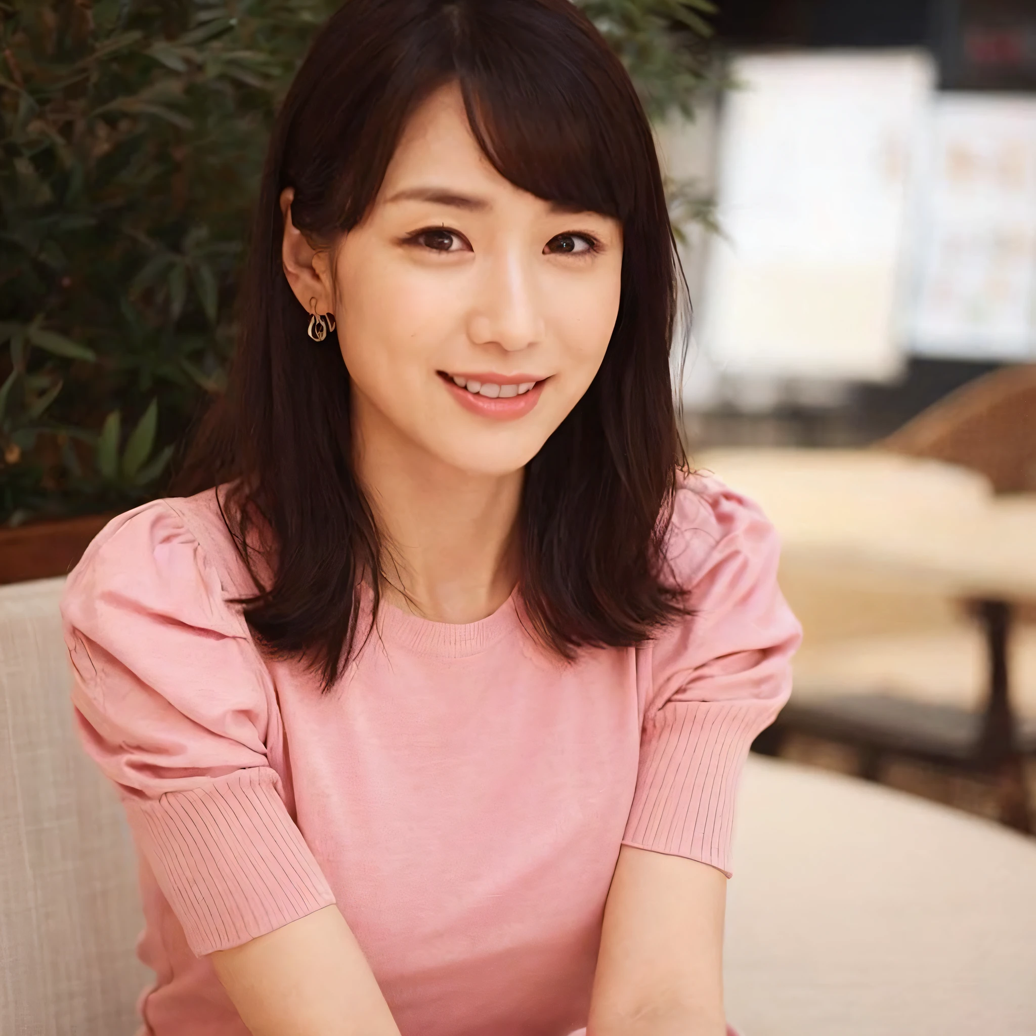 ((Top Quality, 8k, Masterpiece: 1.3)), Sharp Focus: 1.2, Beautiful Women with Perfect Style: 1.4, Slender Abs: 1.2, ((Dark Brown Hair, Big: 1.2)), (Natural Light, City Street: 1.1), Highly Detailed Face and Skin Texture, Detailed Eyes, Detailed Facial Contours, Detailed Nose, Detailed Mouth, Detailed Wrinkles at the Corners of the Eyes, Detailed Ears, Slightly Narrowed Eye Width, The eyes are vertically large, the eyes are small overall