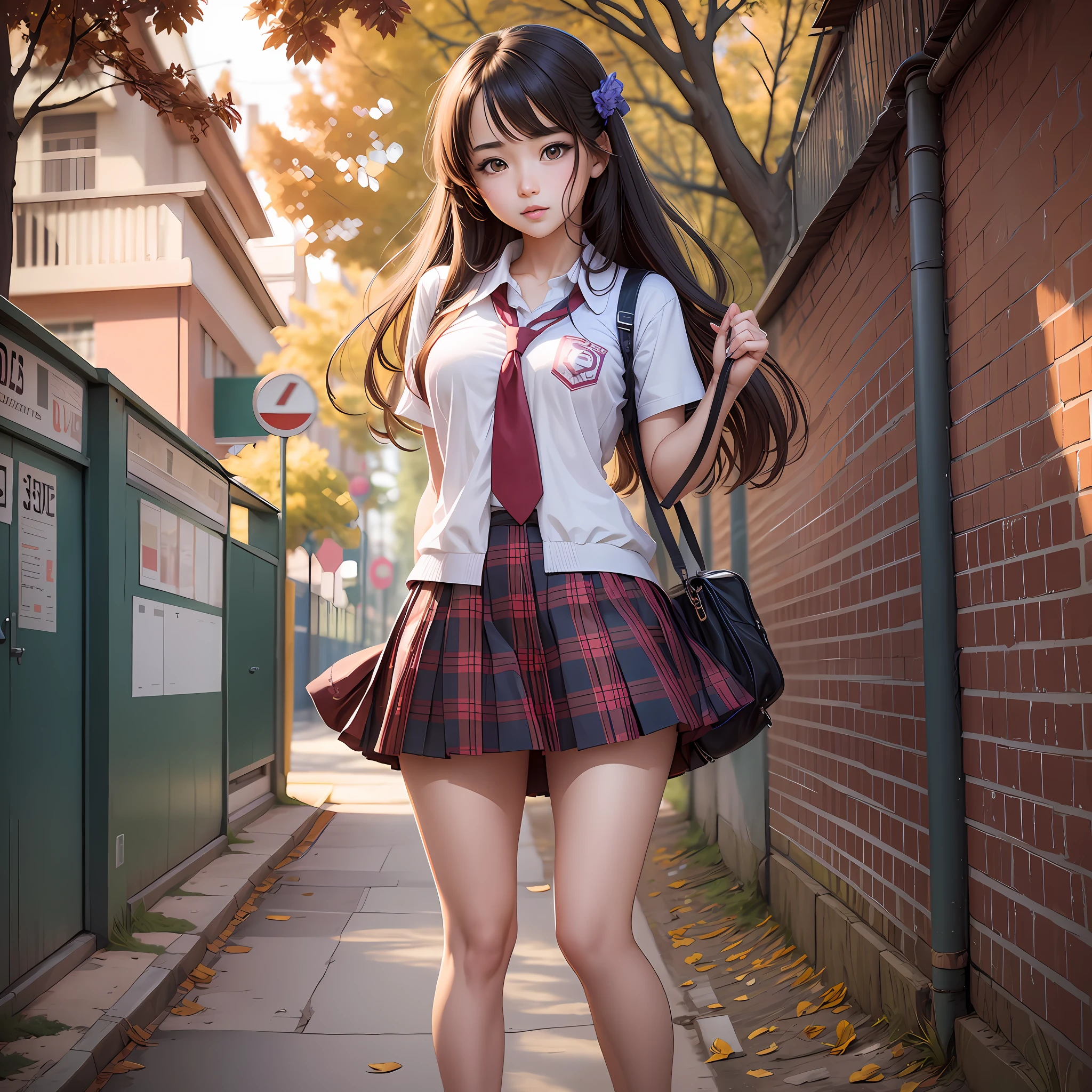 Alafed asian girl in uniform posing for photo, surreal schoolgirl, surreal school girl, real life anime girl, realistic schoolgirl, beautiful anime schoolgirl, anime girl cosplay, cute schoolgirl, schoolgirl, schoolgirl, photorealistic anime, realistic anime 3d style, Japan uniform, realistic 3d anime, white panty shot