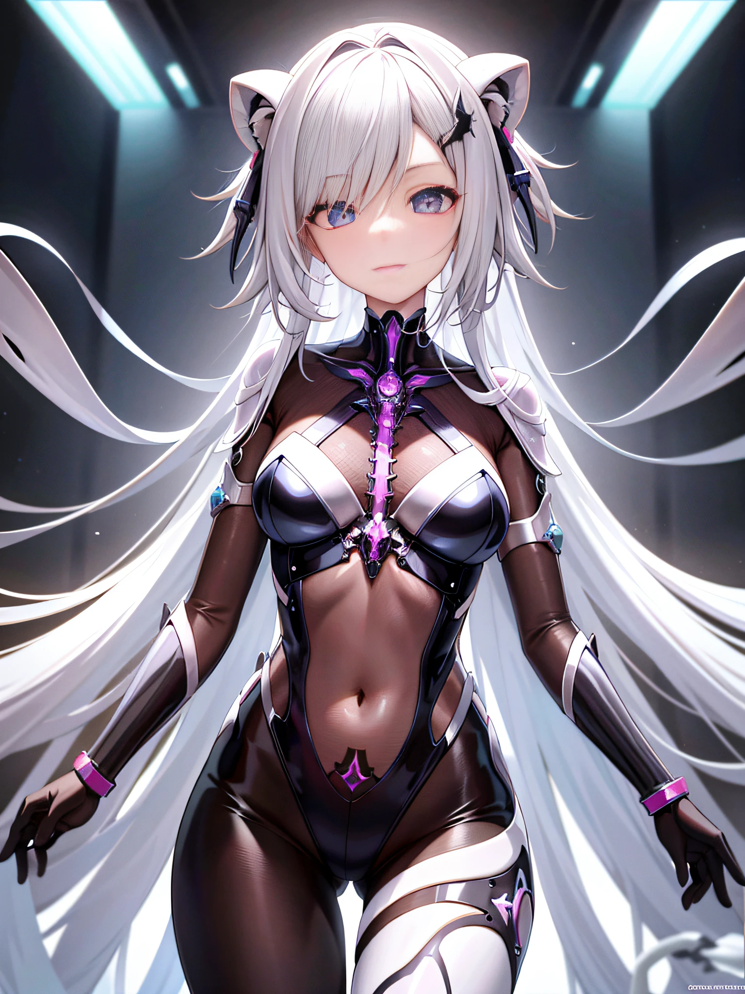 Masterpiece, best quality, 1 girl, bone-in translucent skin, mechanical, top quality