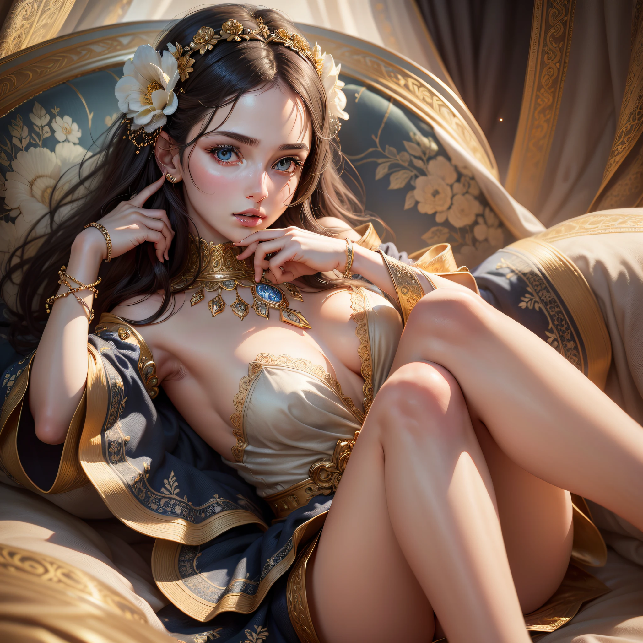 highly beautiful and delicate girl , (insanely detailed eyes , lips, nose, head, hands and fingers, legs),8k, realistic, flawless world, extremely detailed world ), masterpiece ,