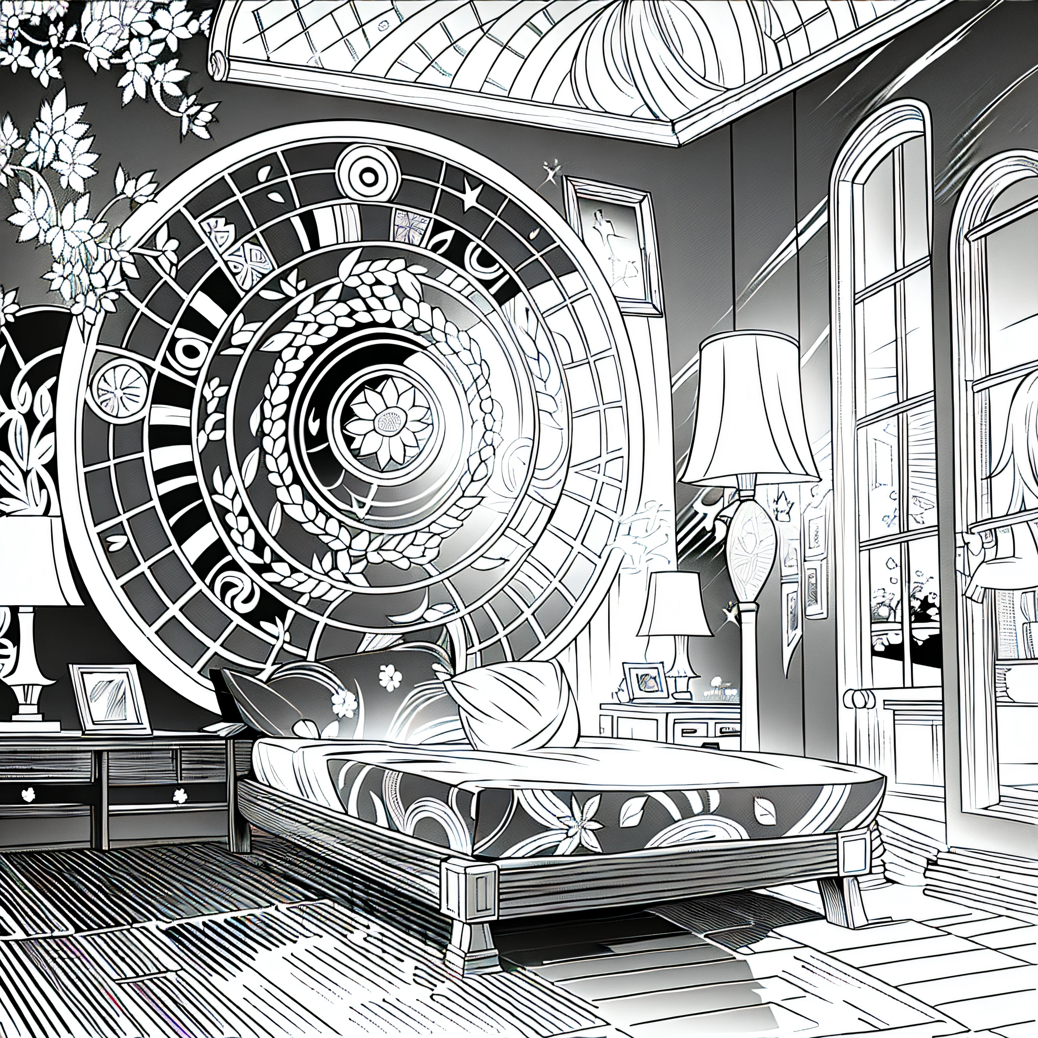 ((Style words: rough lines + quality words: low fidelity)), Filter description: (black and white, grainy) (Line art: 2.0)