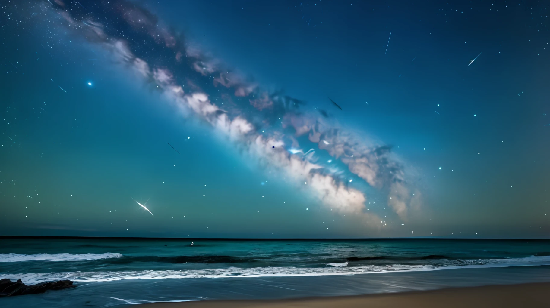 The sky full of stars fell into the sea