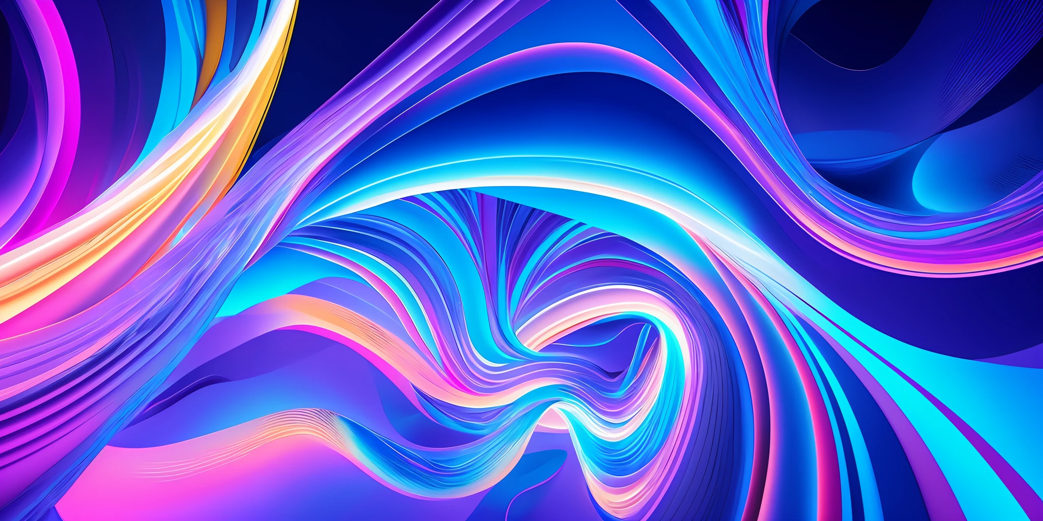 A light blue poster, flowing energy body, website banner, C4D, banner, Dawn McTeger, energy flow, 3d NFT, dazzling, holographic projection, flow, curve, line, sense of technology, cool, 8k, HD, high quality --auto --s2