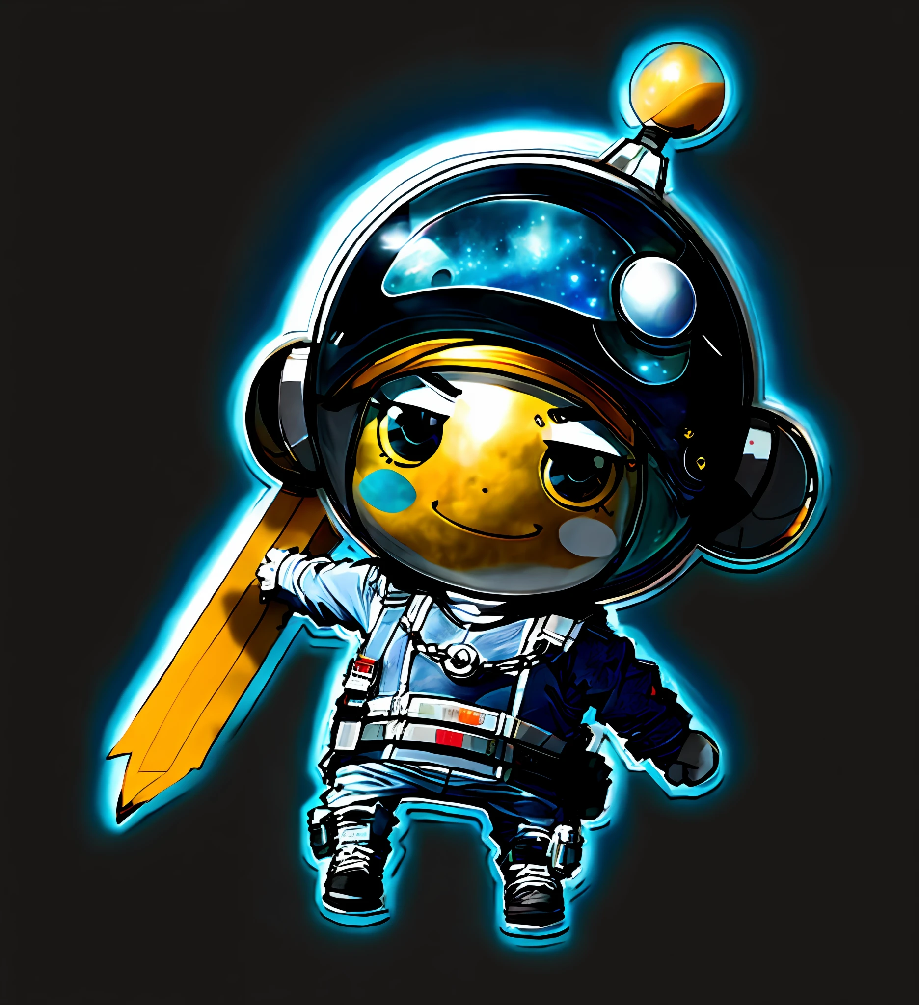 Character in space suit