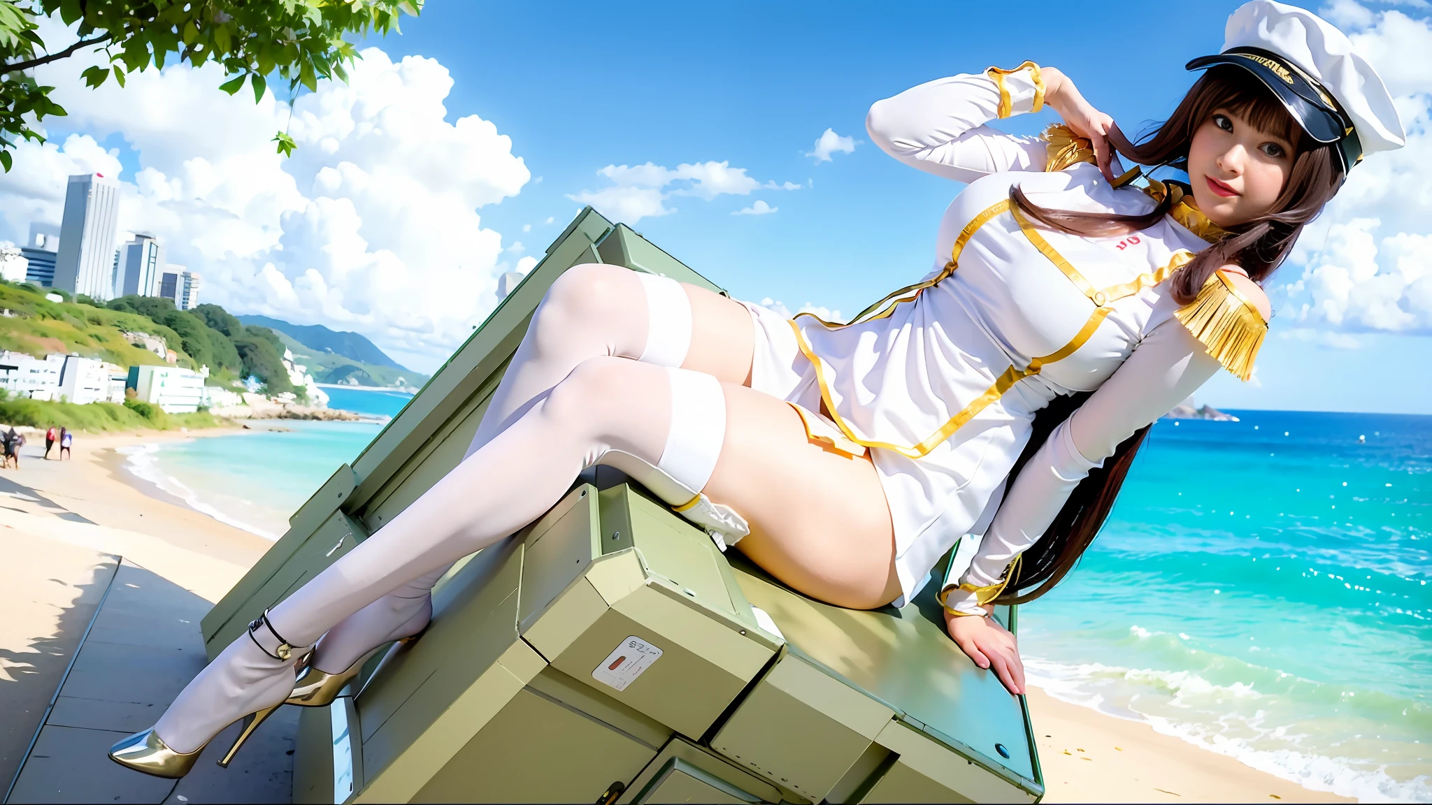 (Best Quality, 8k, 32k, Masterpiece, UHD:1.2), 1 Girl, Beautiful Japan Woman,(thighhigh),