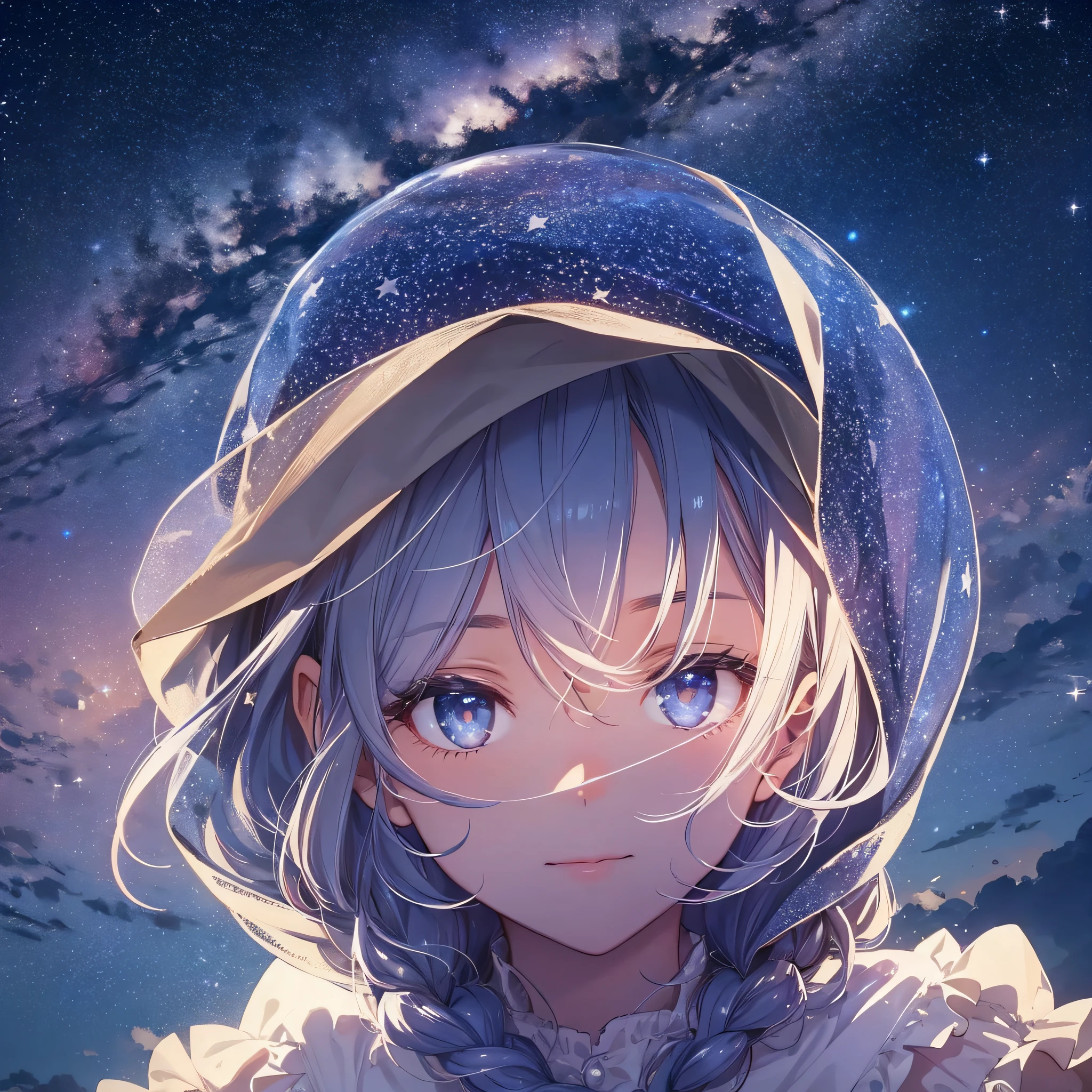 Night sky, with stars, simple, cute --auto --s2