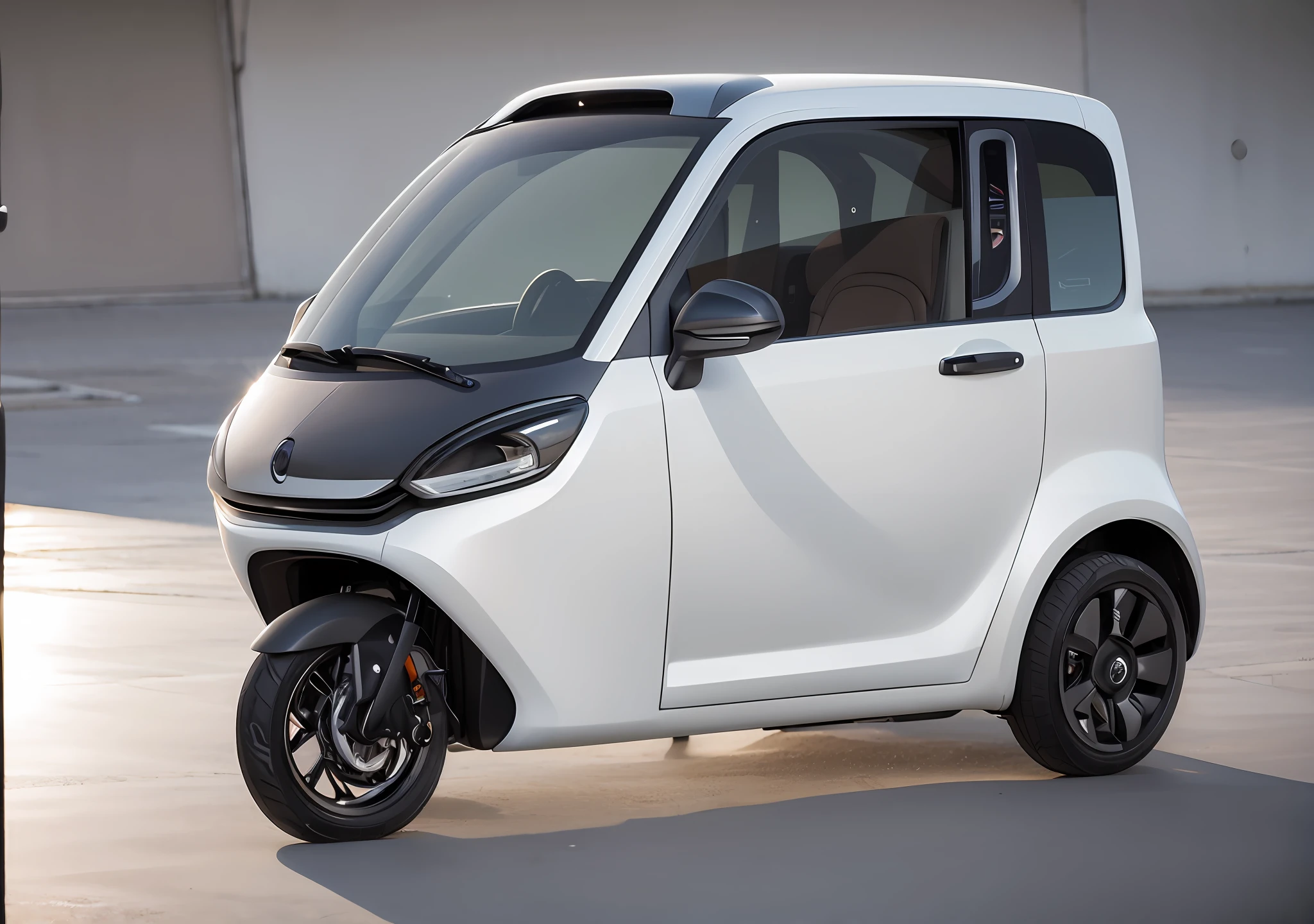 a close up of a small car with a sticker on the side, smart, kama russian electrocar, new vehicle, cute future vehicles, 3 6 0 p, futuristic product car shot, 4 8 0 p, 480p, sha xi, 360º, full view of a car, 4l, 3/4 front view --auto --s2